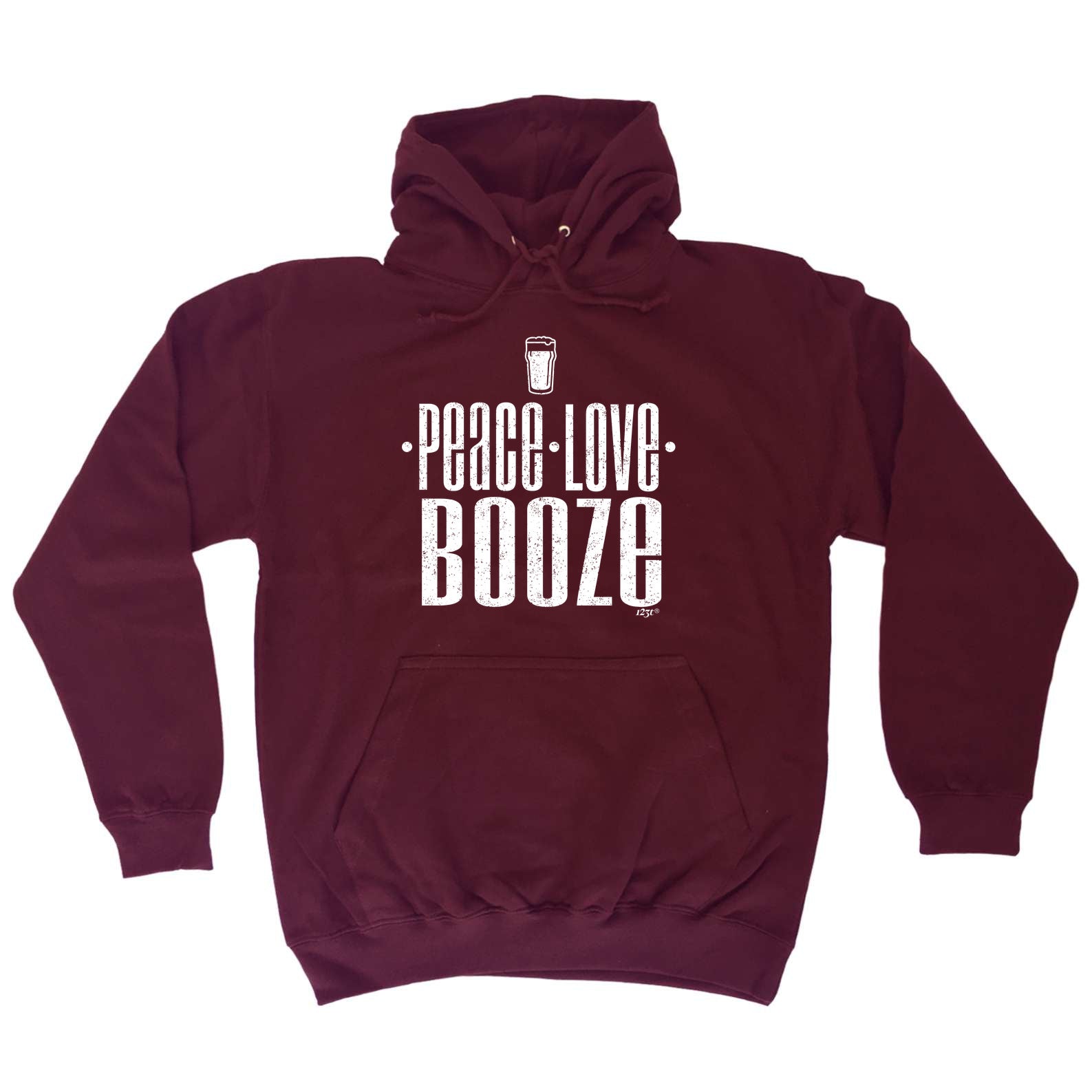 Peace Love Booze - Funny Hoodies Hoodie