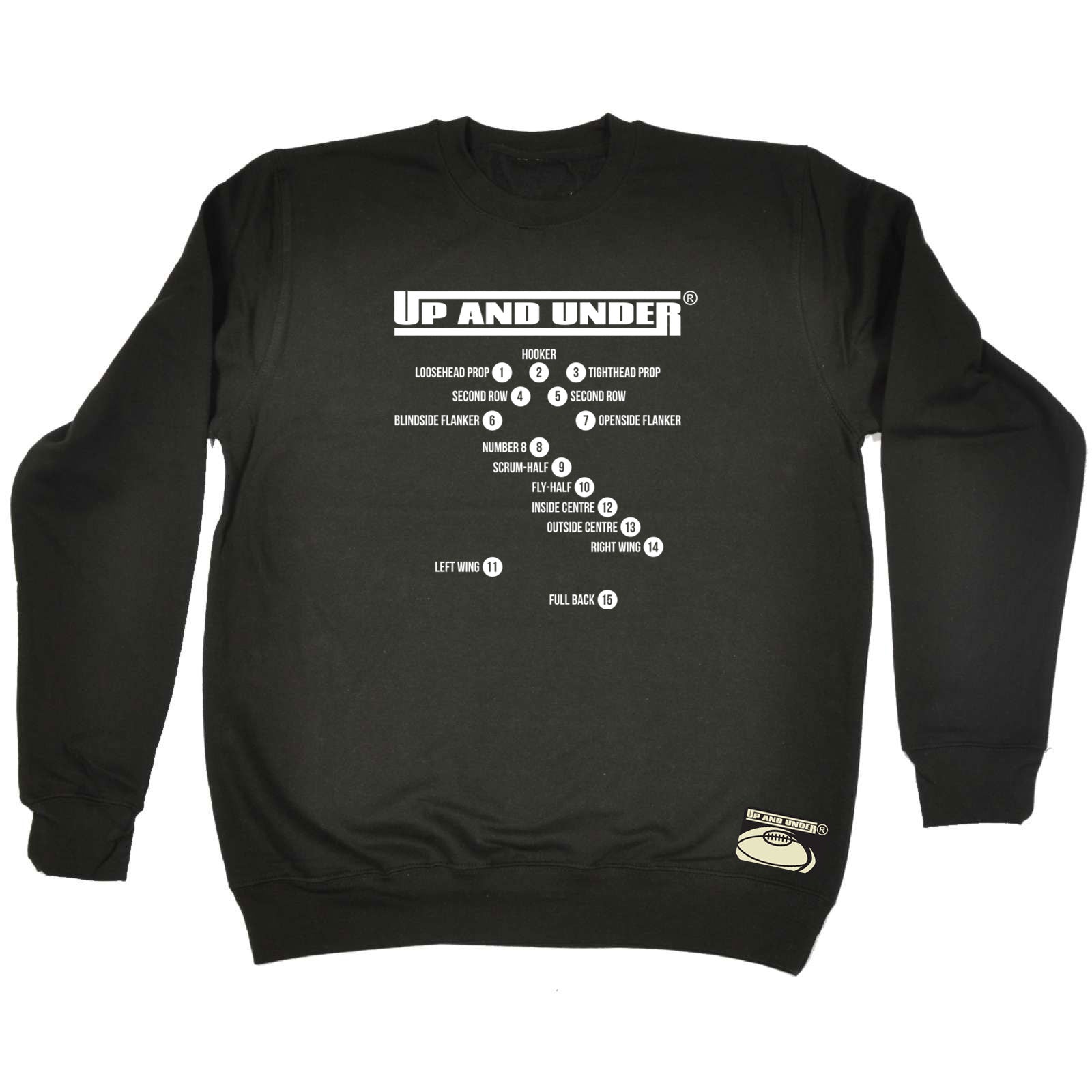 Uau Rugby Positions - Funny Sweatshirt
