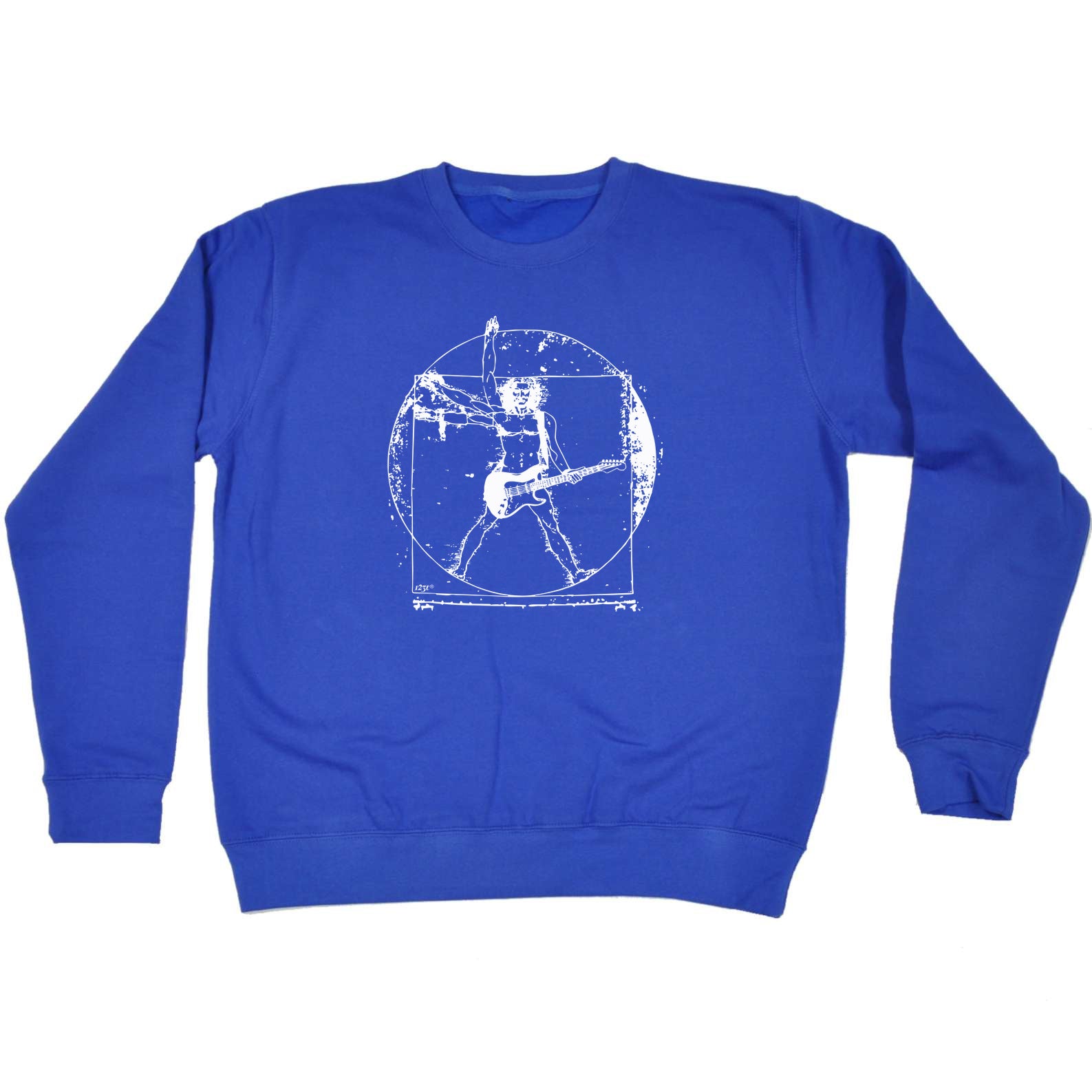 Leonardo Guitar Music White - Funny Sweatshirt