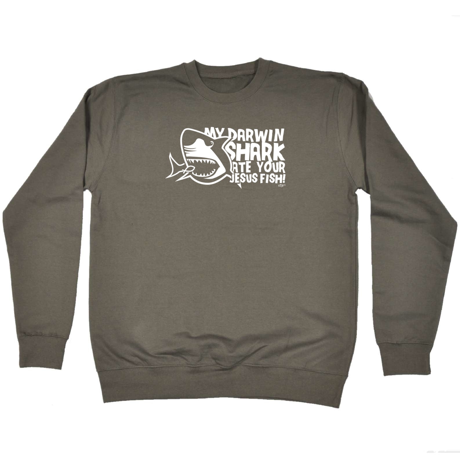My Darwin Shark Ate Your Jesus Fish - Funny Sweatshirt