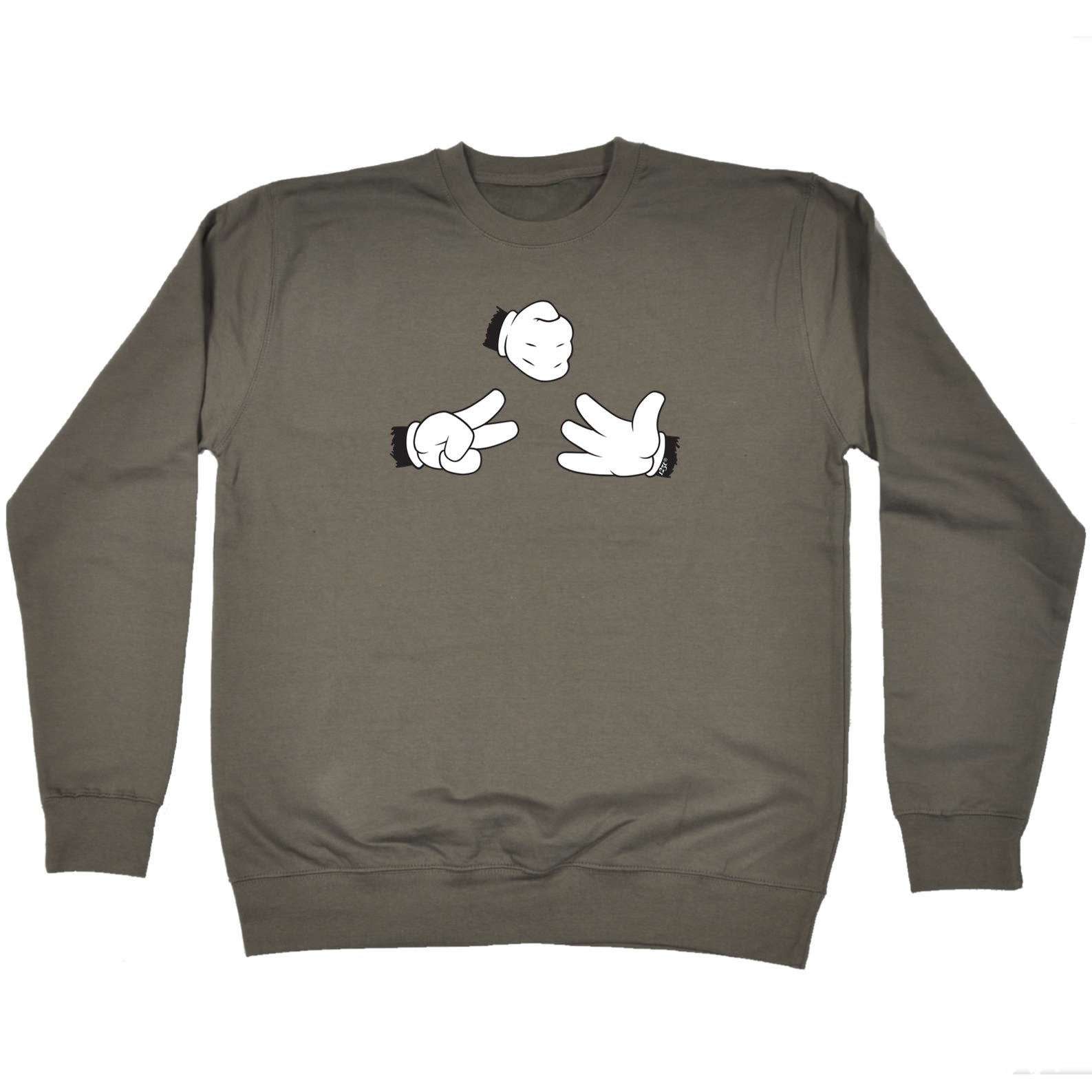 Rock Paper Scissors Gloves - Funny Sweatshirt