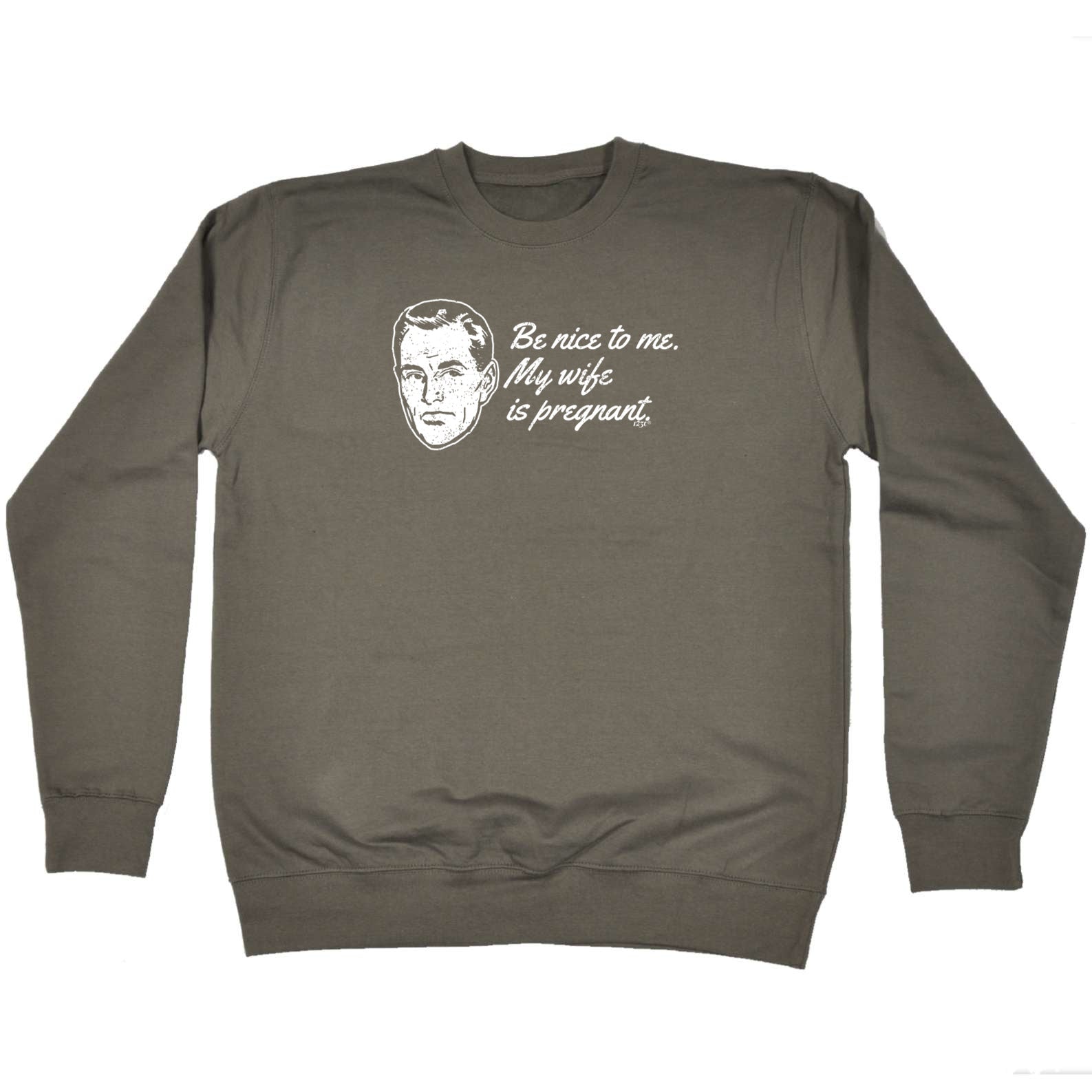 Be Nice To Me My Wife Is Pregnant - Funny Sweatshirt