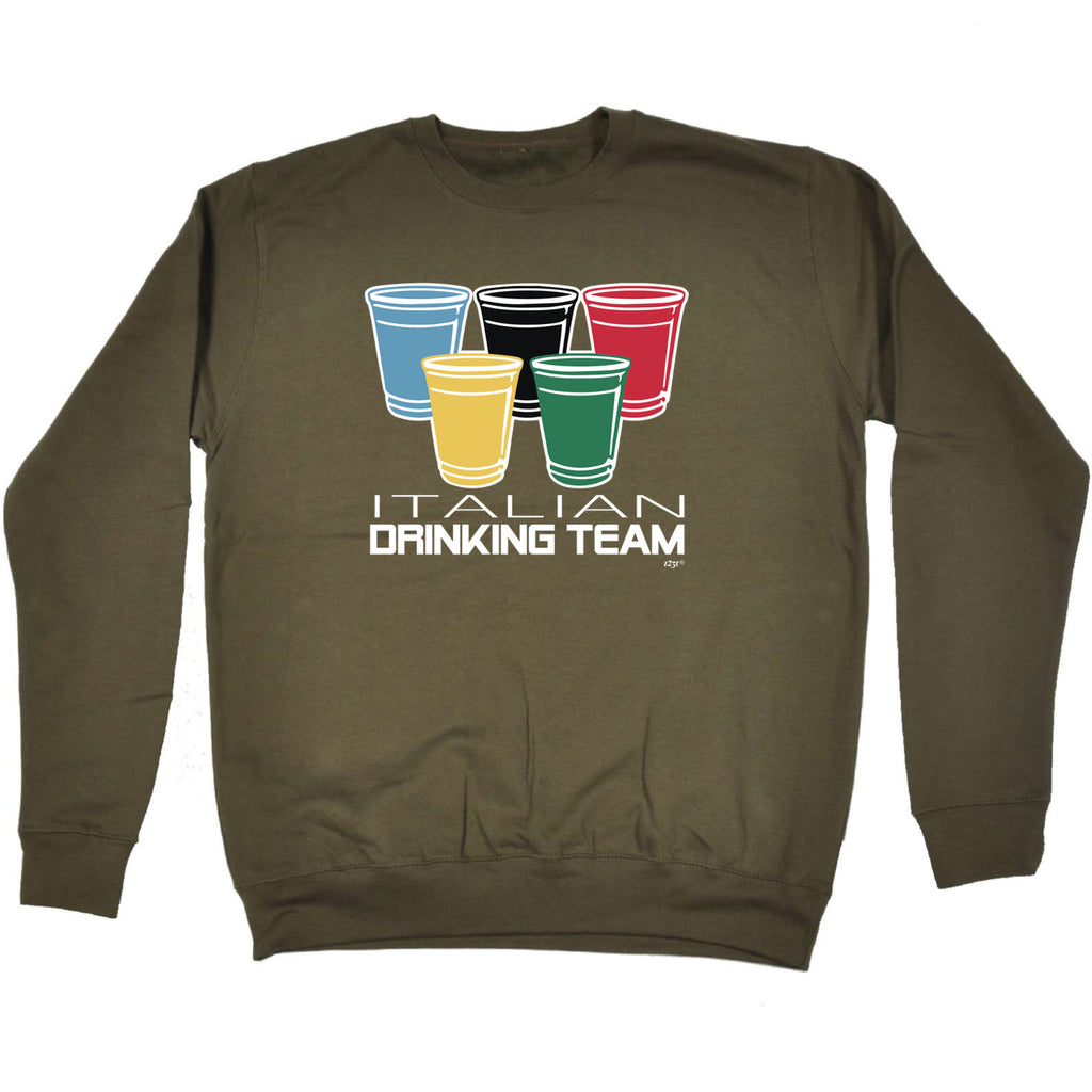 Italian Drinking Team Glasses - Funny Sweatshirt