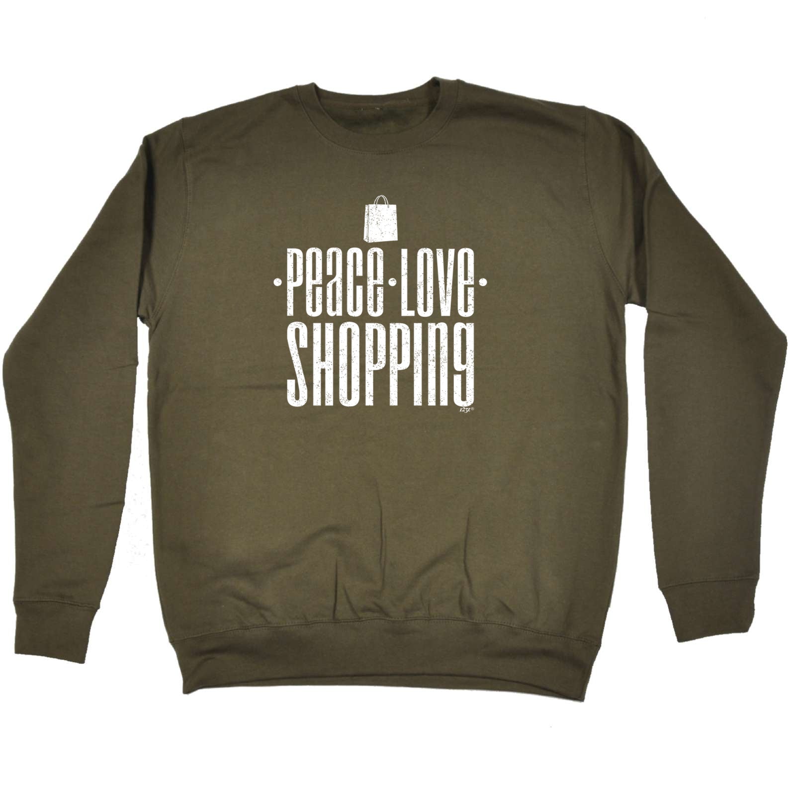 Peace Love Shopping - Funny Sweatshirt