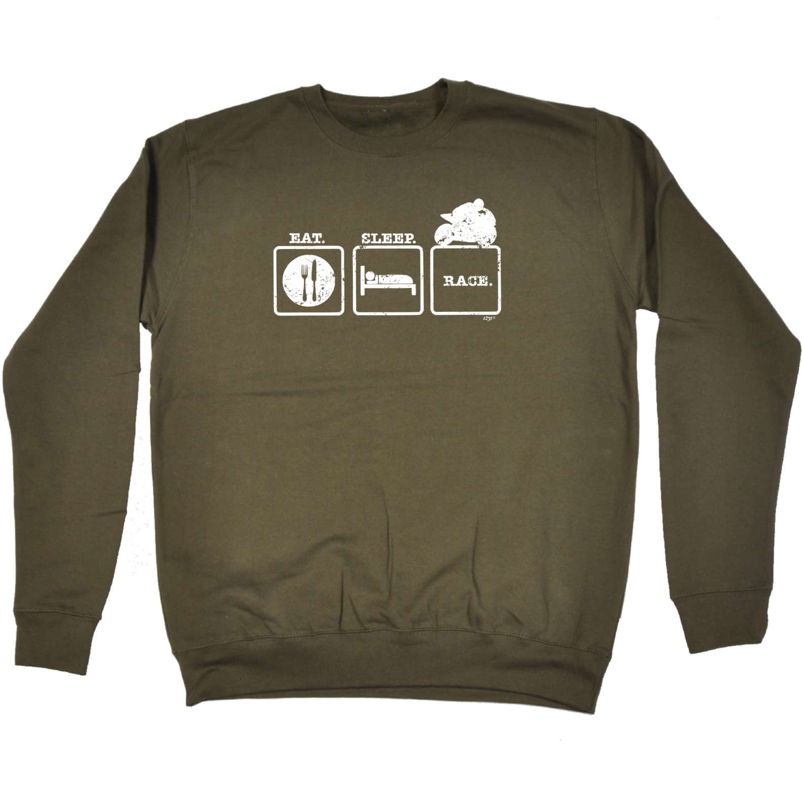 Eat Sleep Race Superbike Motorbike - Funny Sweatshirt