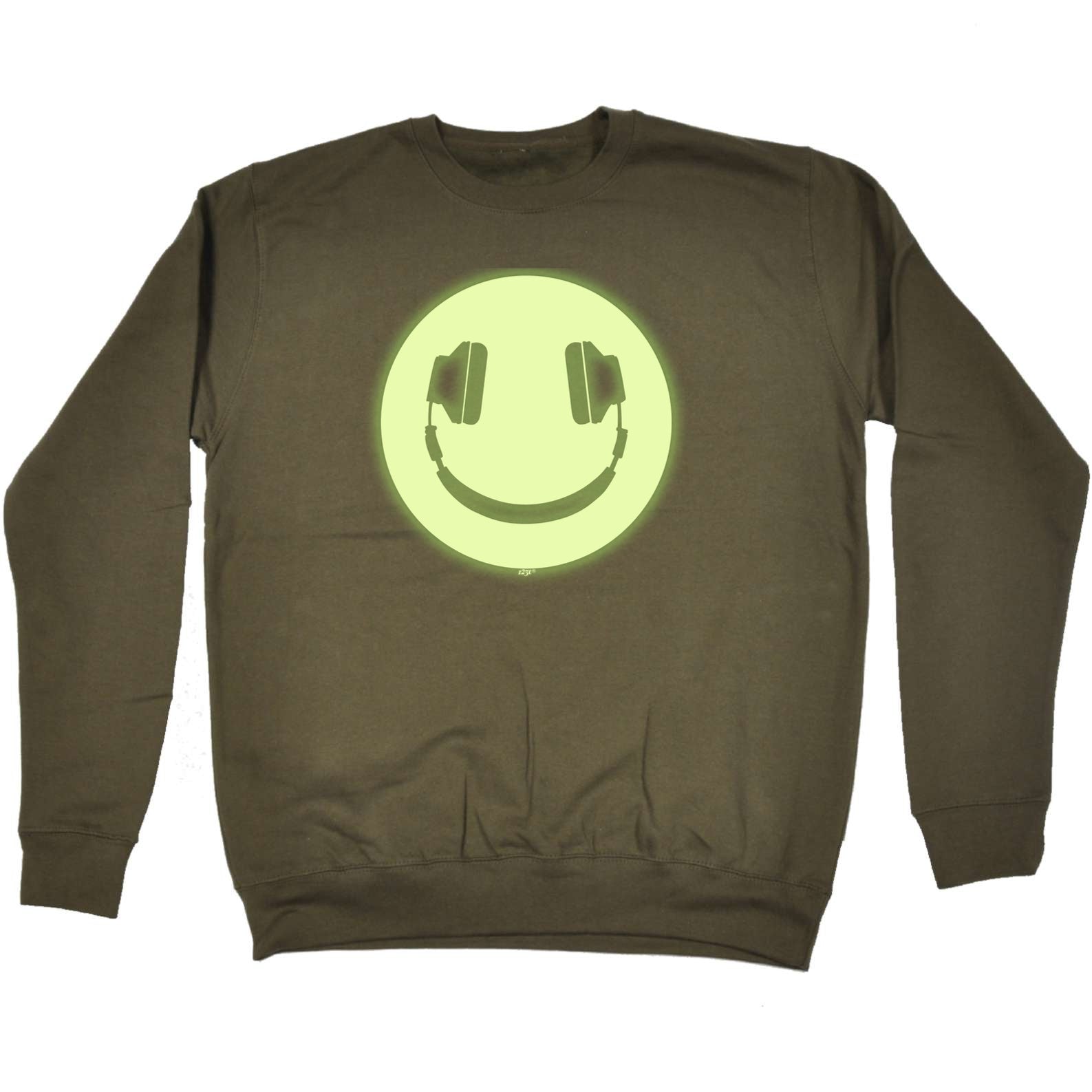 Headphone Smile Glow In The Dark - Funny Sweatshirt