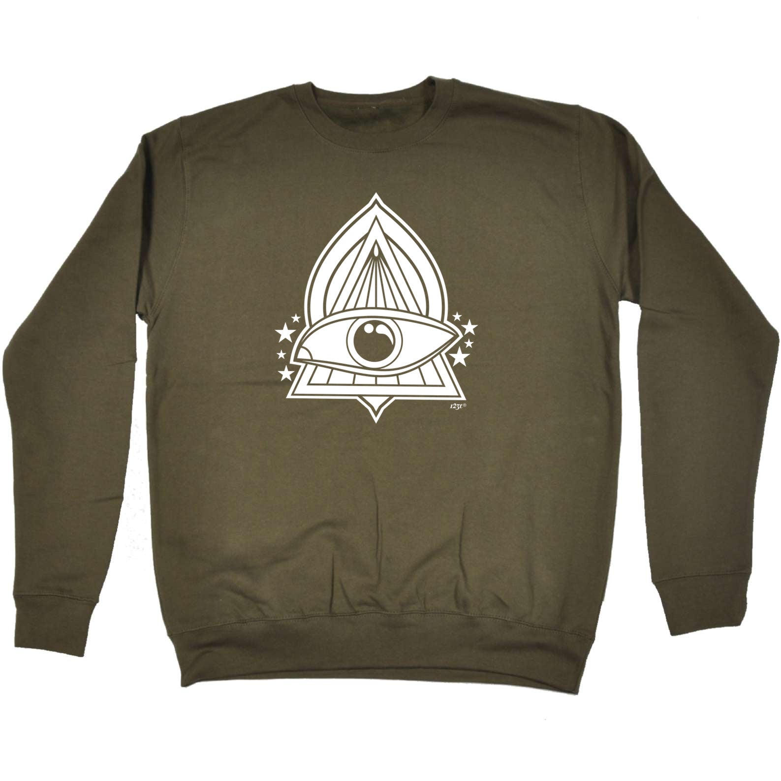 Festival Triangle Eye White - Funny Sweatshirt