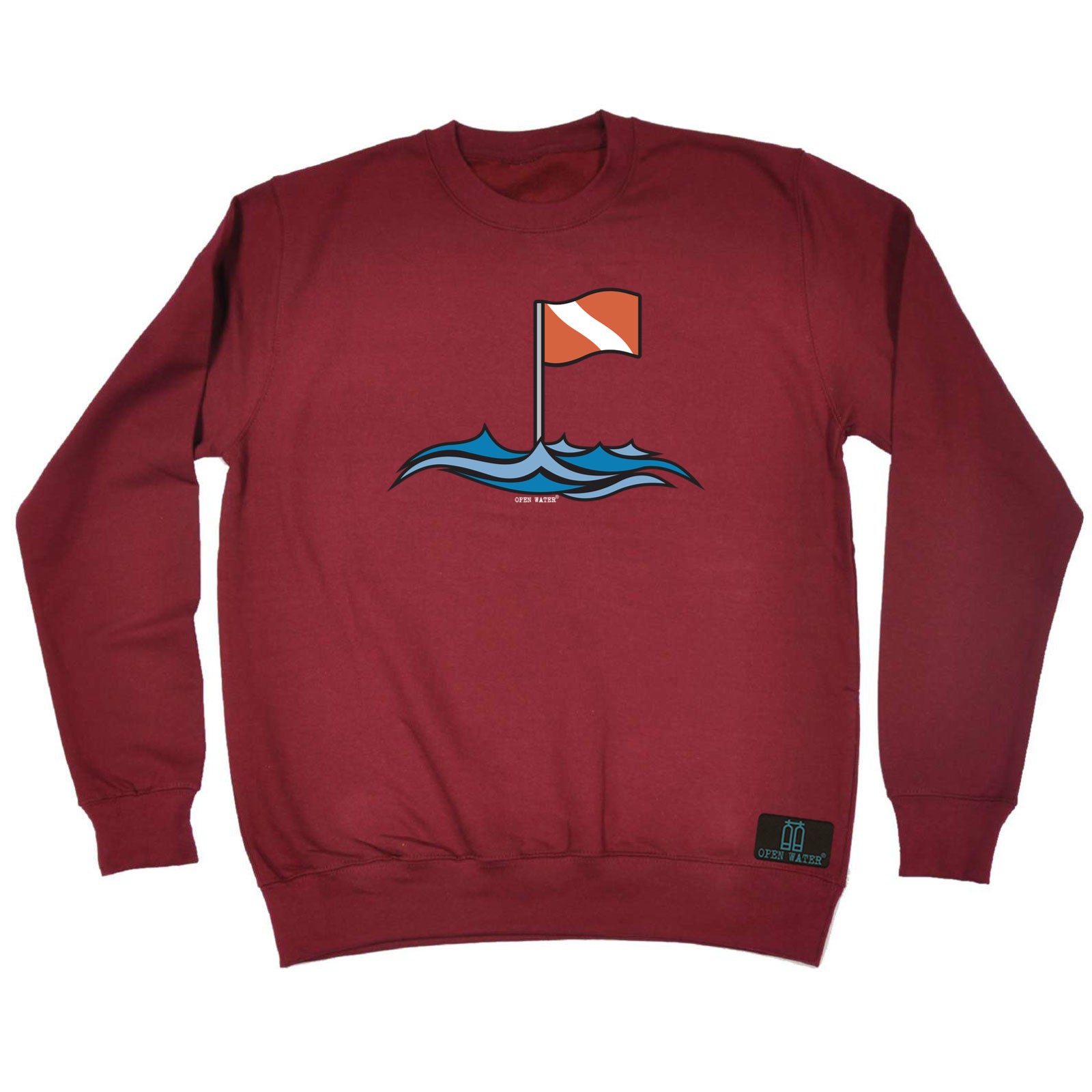 Ow Diving Flag Waves - Funny Sweatshirt