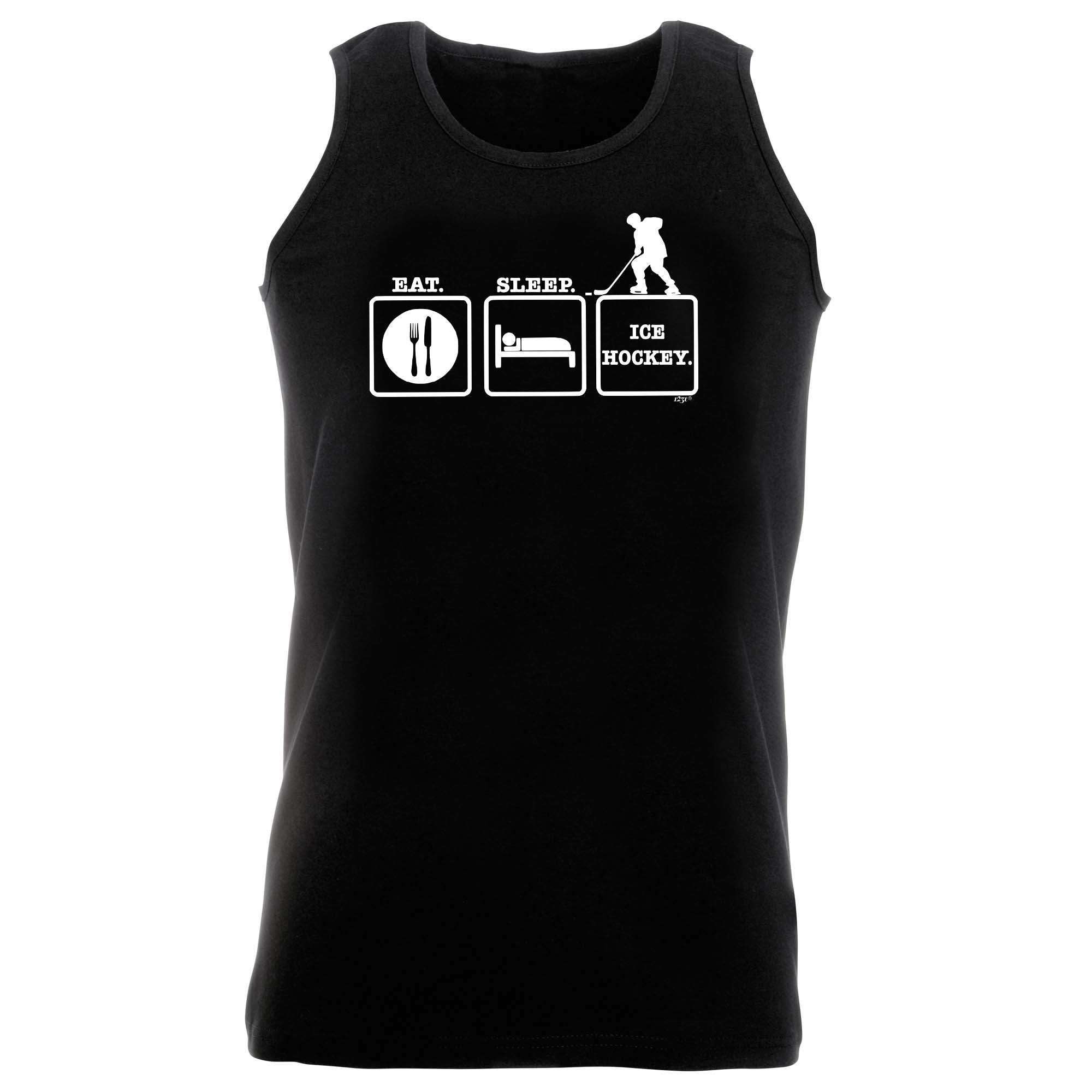 Eat Sleep Ice Hockey - Funny Vest Singlet Unisex Tank Top