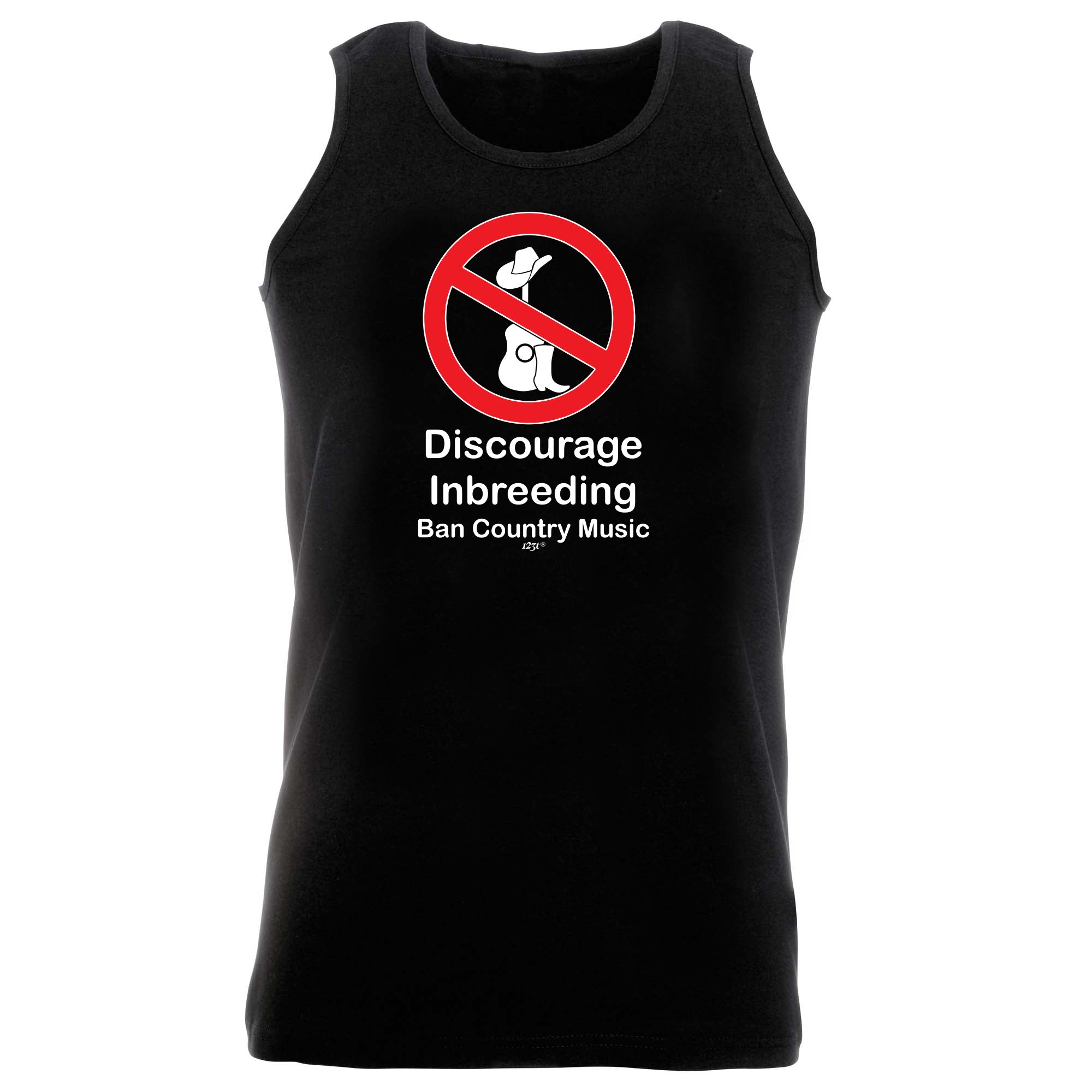 Discourage Inbreeding Ban Country Music - Funny Vest Singlet Unisex Tank Top