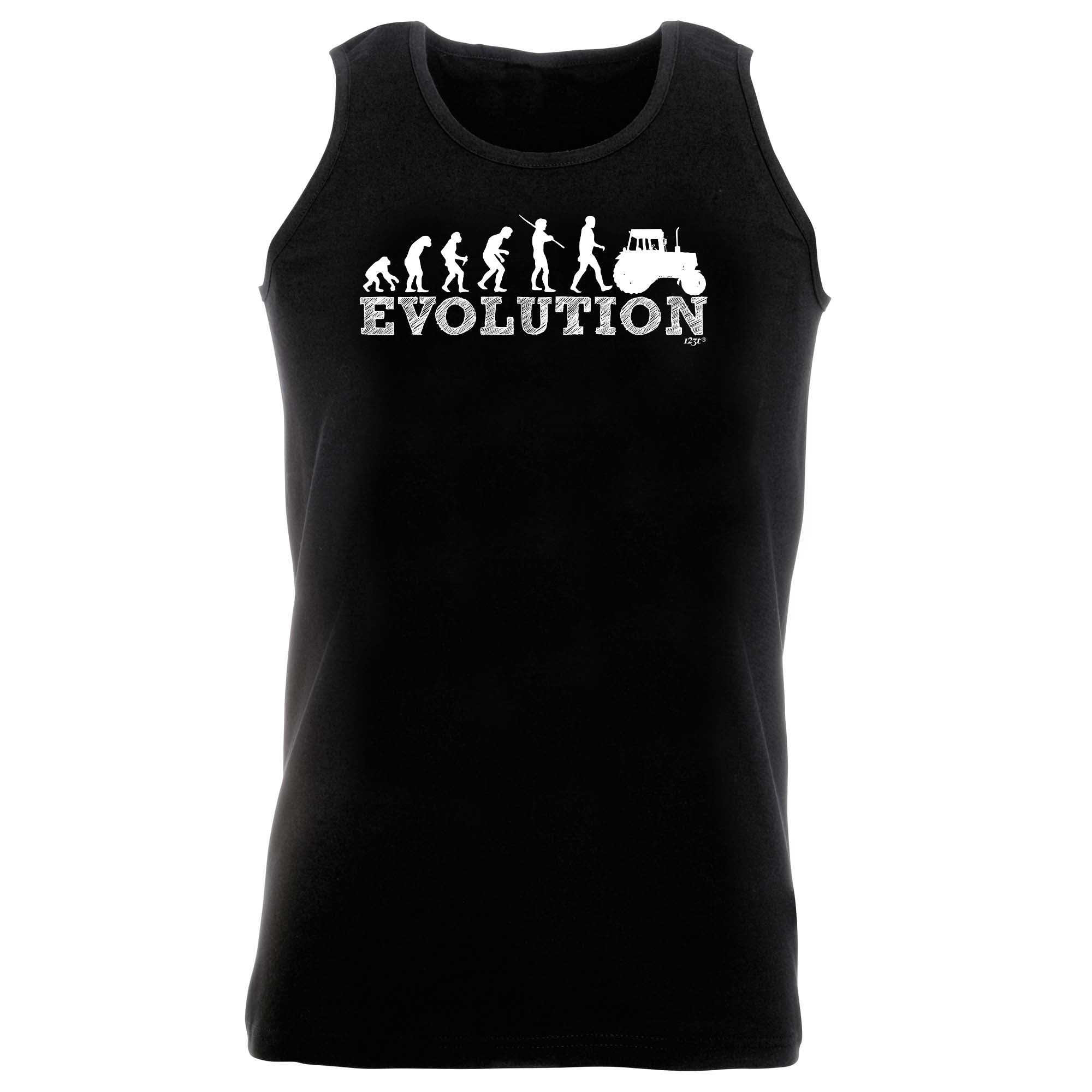Evolution Tractor - Funny Vest Singlet Unisex Tank Top