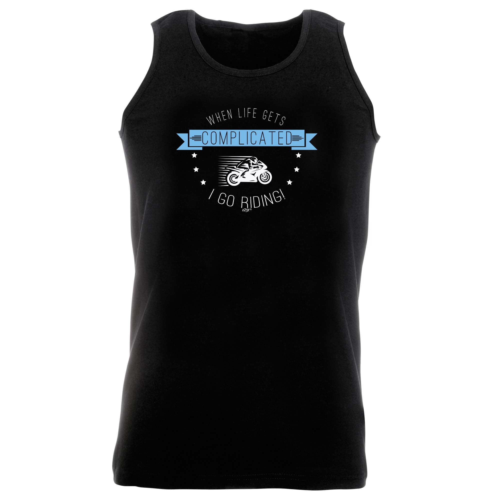 When My Life Gets Complicated Go Riding Moto - Funny Vest Singlet Unisex Tank Top