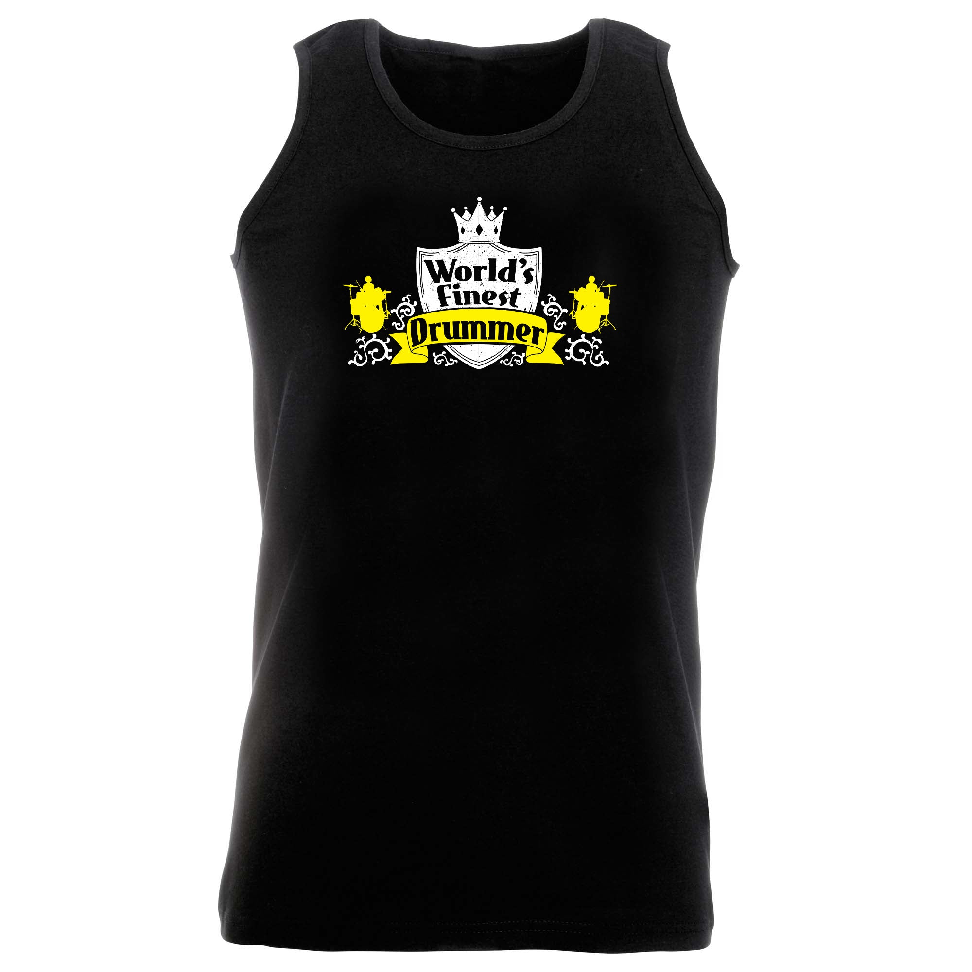 Worlds Finest Drummer Drums Music - Funny Vest Singlet Unisex Tank Top