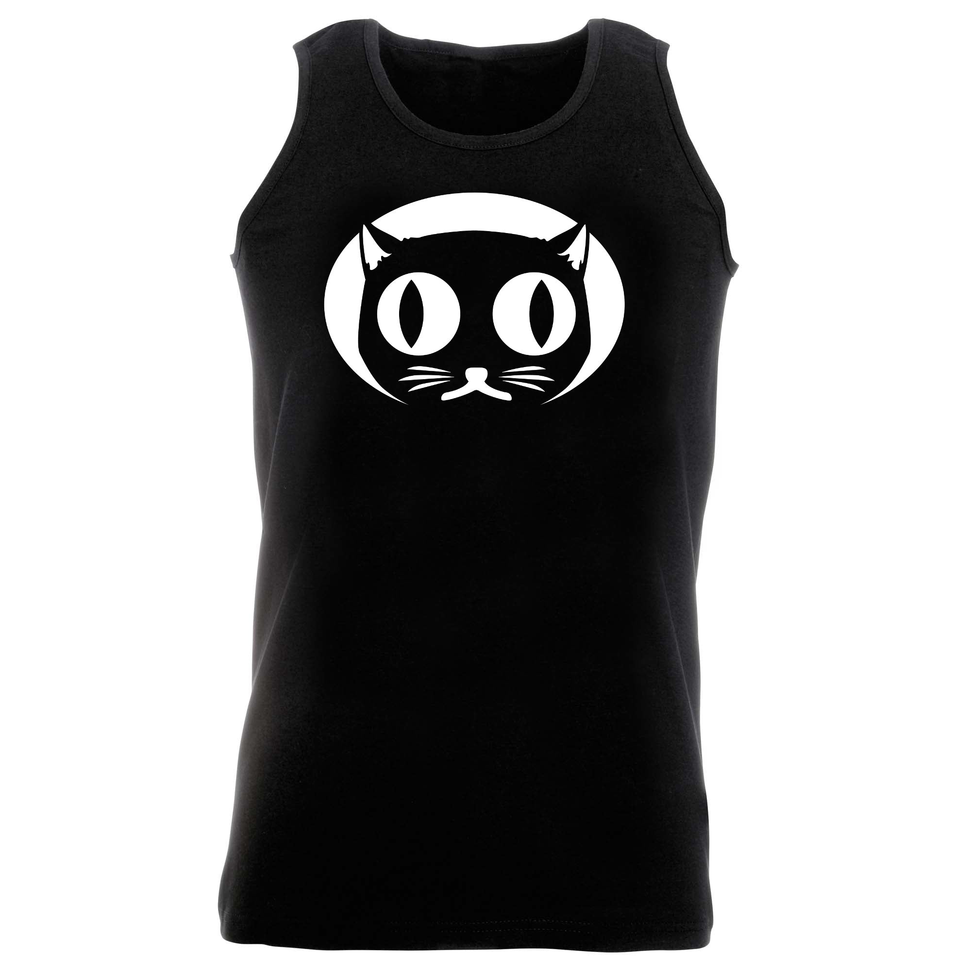 Halloween Cat Face - Funny Vest Singlet Unisex Tank Top