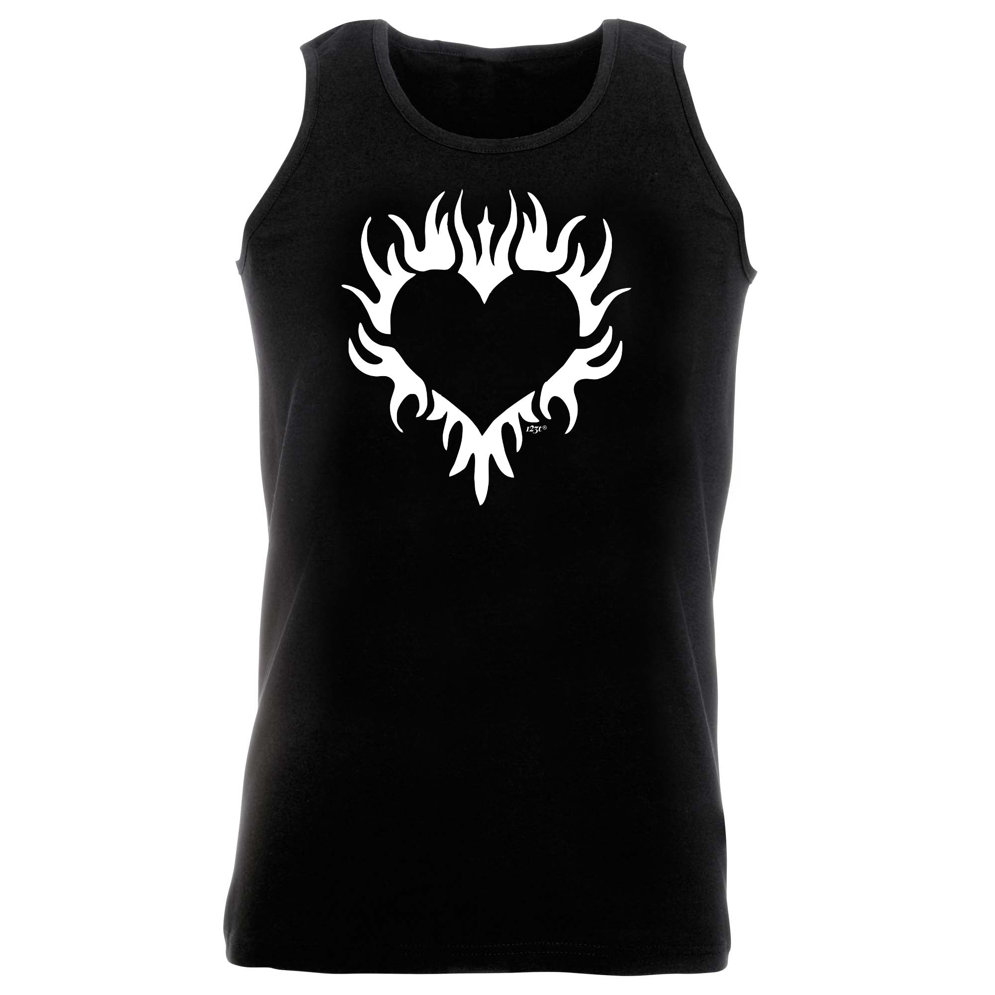 Flaming Heart - Funny Vest Singlet Unisex Tank Top