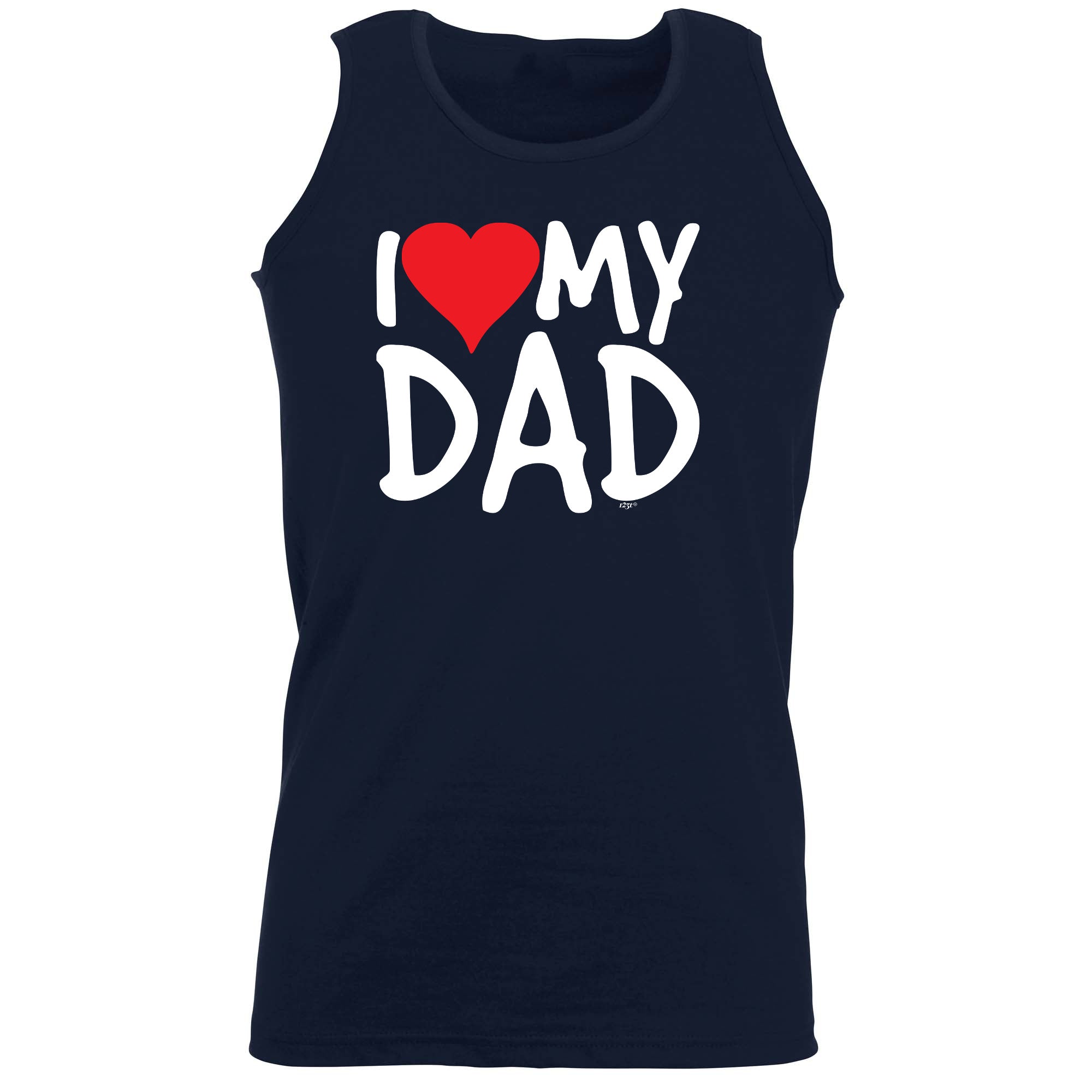 Love Dad Red Heart - Funny Vest Singlet Unisex Tank Top
