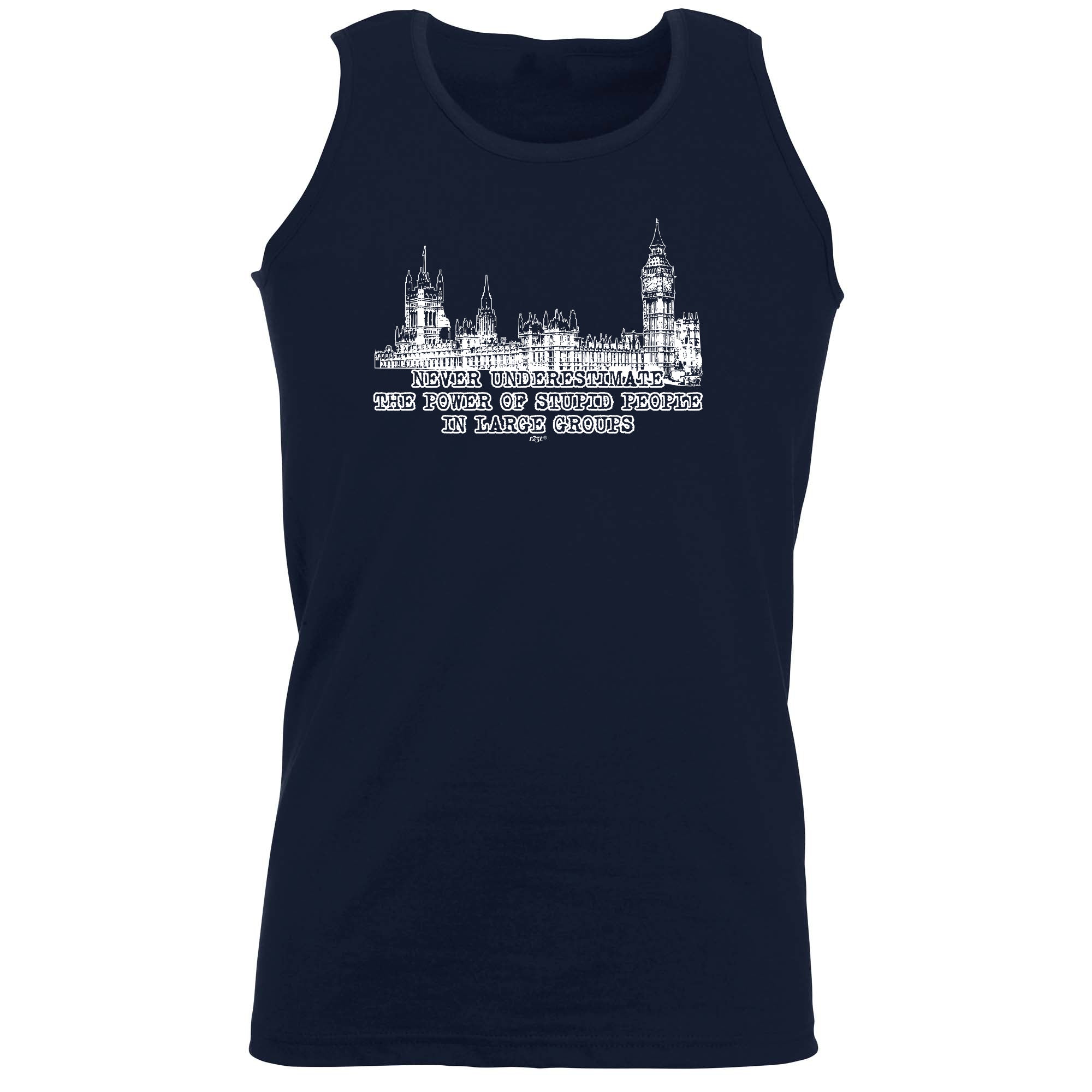 Never Understimate Stupid People In Large Groups - Funny Vest Singlet Unisex Tank Top