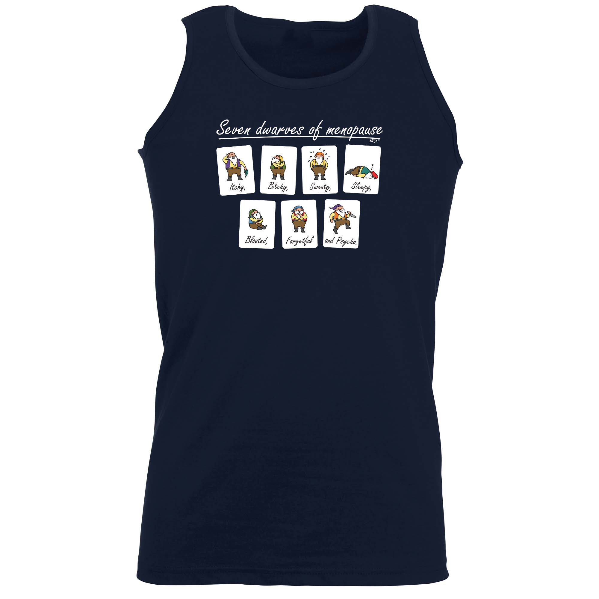 Seven Dwarves Of Menopause - Funny Vest Singlet Unisex Tank Top
