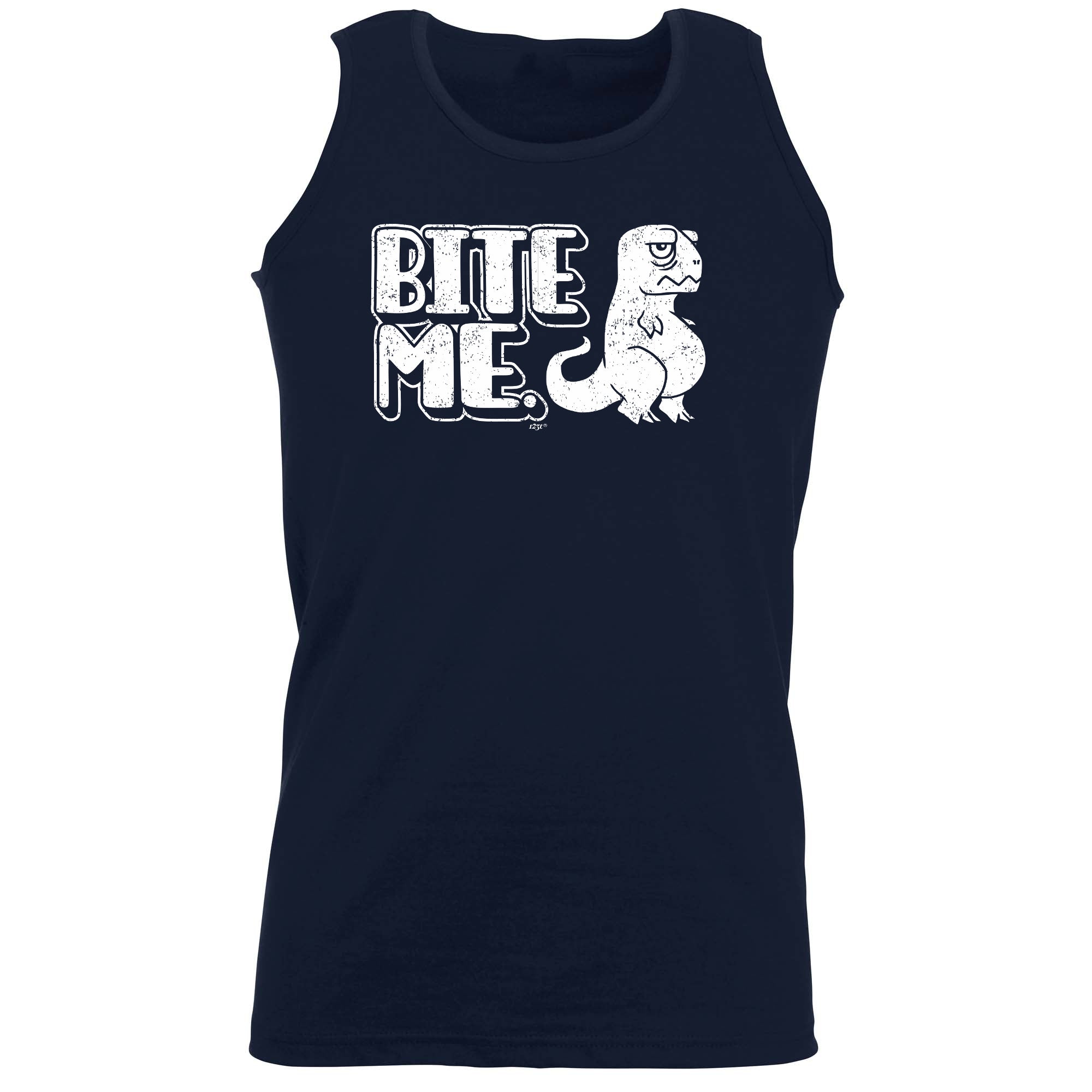 Bite Me Dinosaur - Funny Vest Singlet Unisex Tank Top