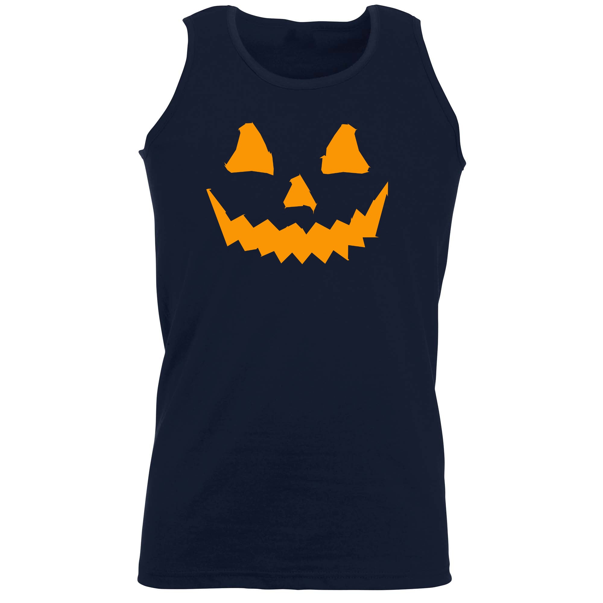 Pumpkin Smile Orange - Funny Vest Singlet Unisex Tank Top