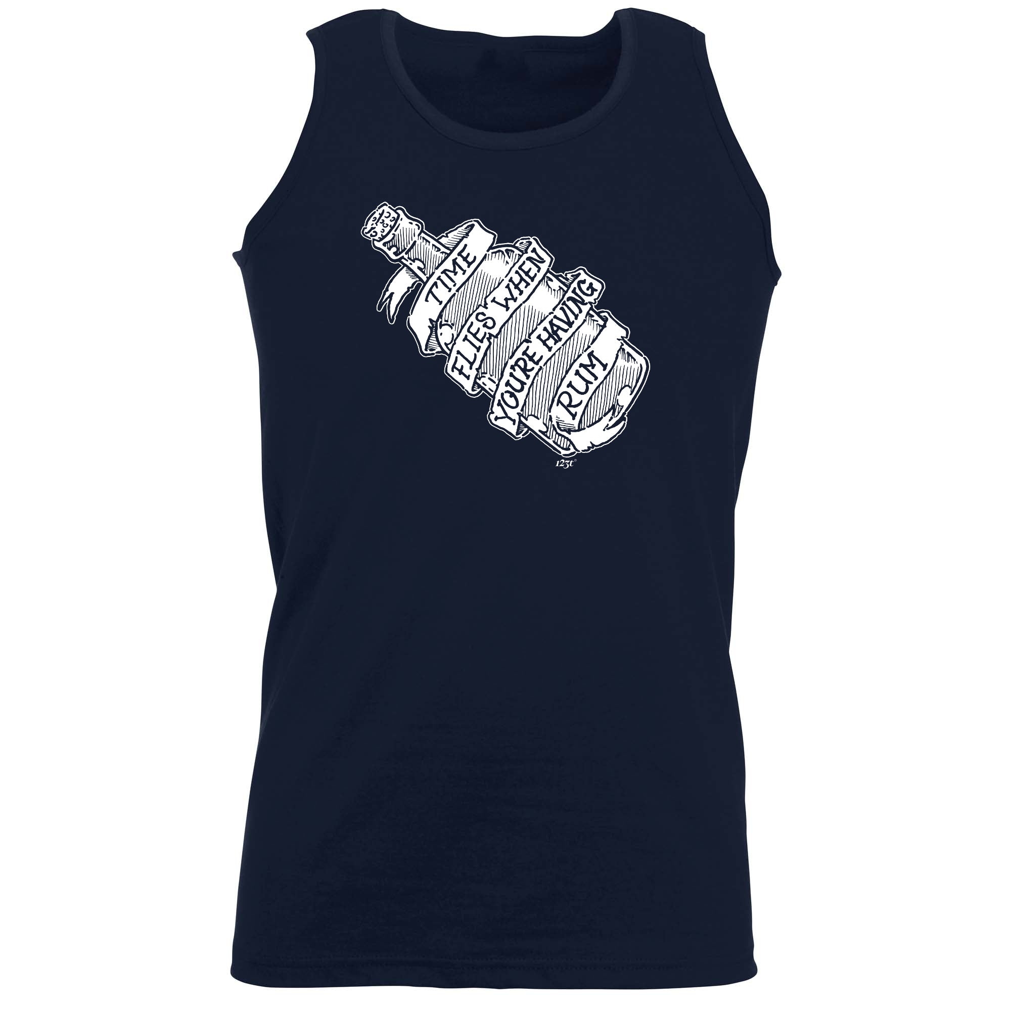 Time Flies When Your Having Rum - Funny Vest Singlet Unisex Tank Top