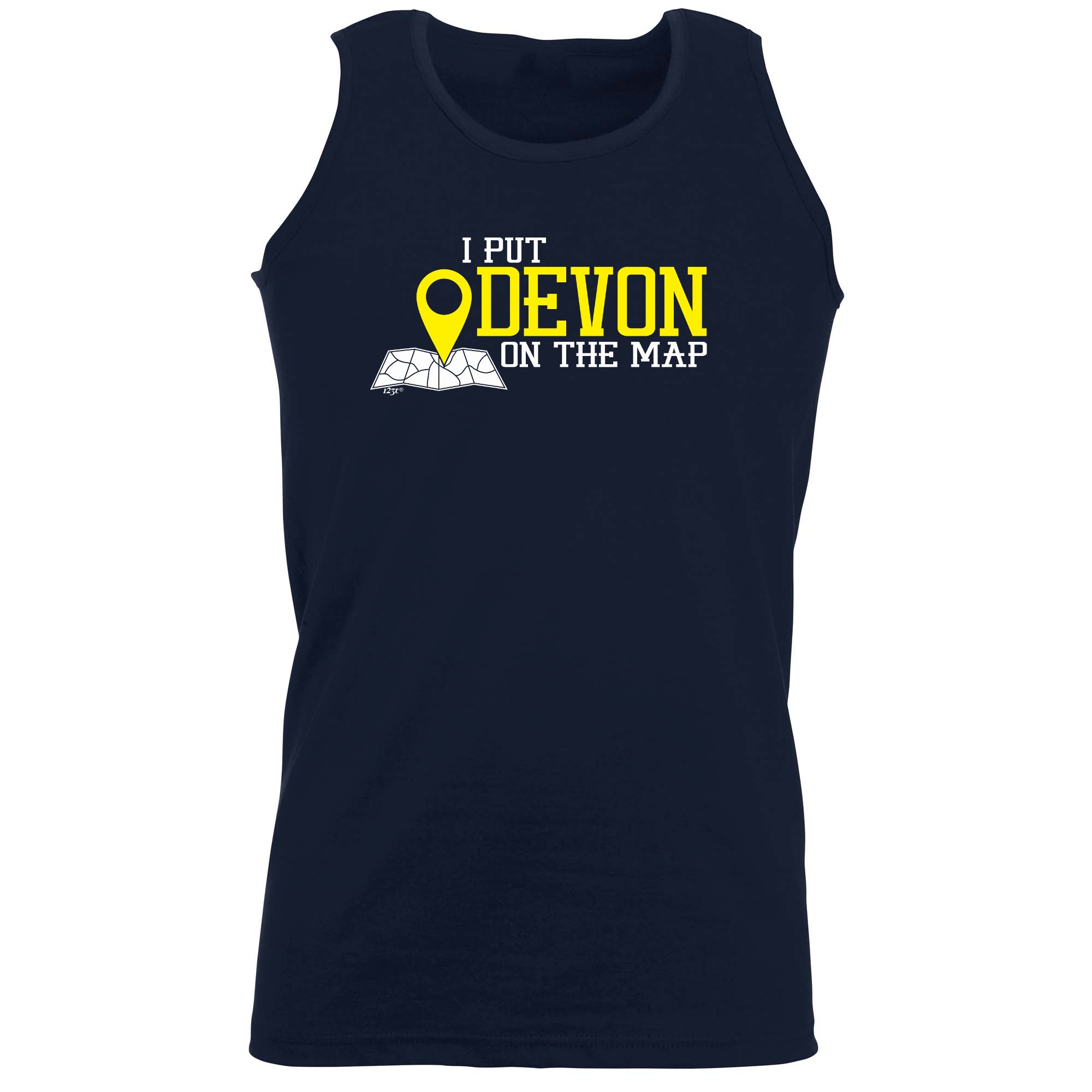 Put On The Map Devon - Funny Vest Singlet Unisex Tank Top