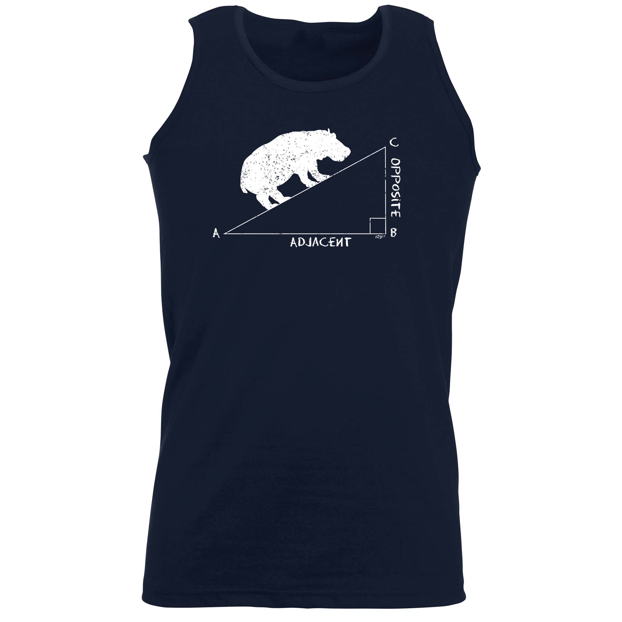 Hypotenuse Hippo Hippopotamus - Funny Vest Singlet Unisex Tank Top