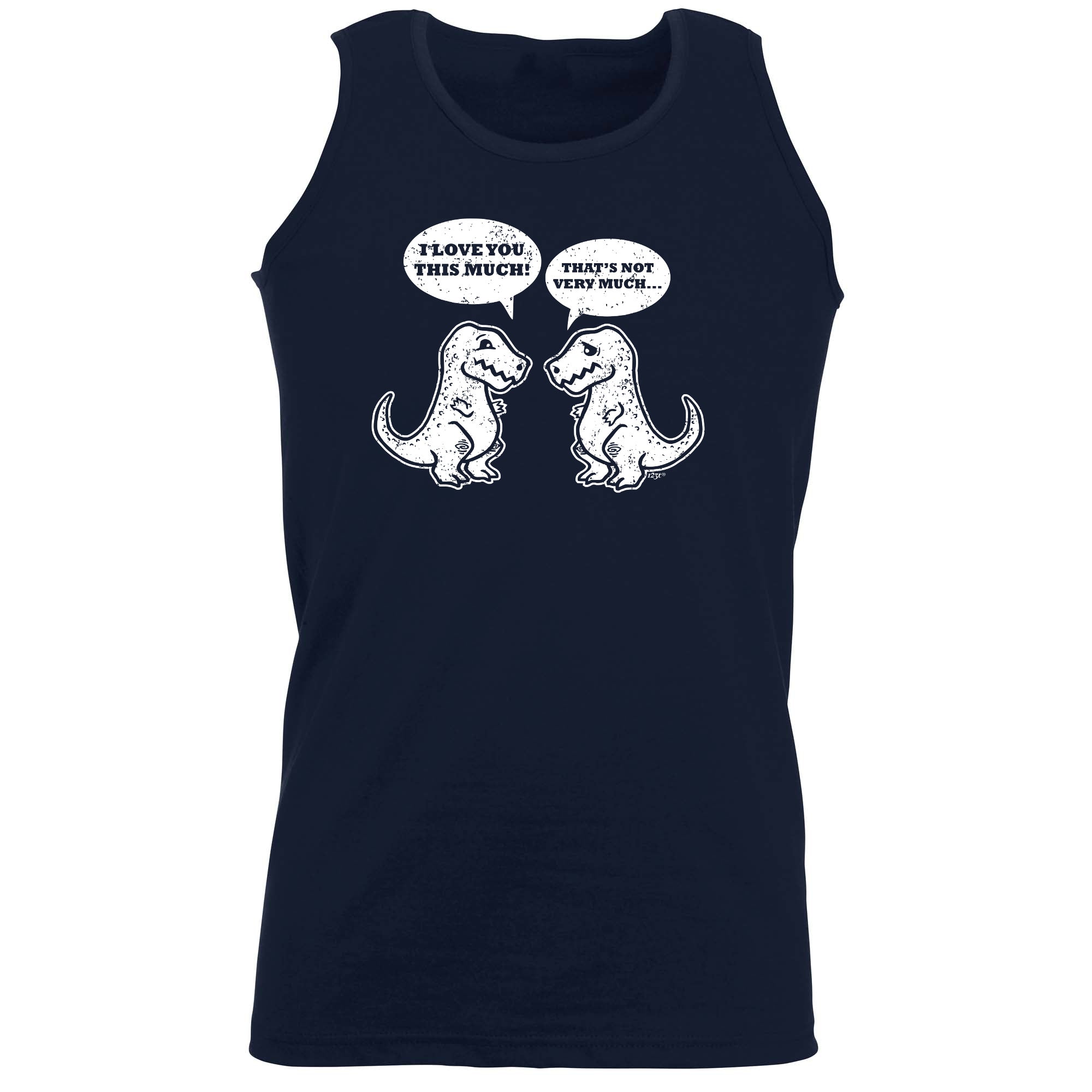 Love You This Much Trex Dinosaur - Funny Vest Singlet Unisex Tank Top