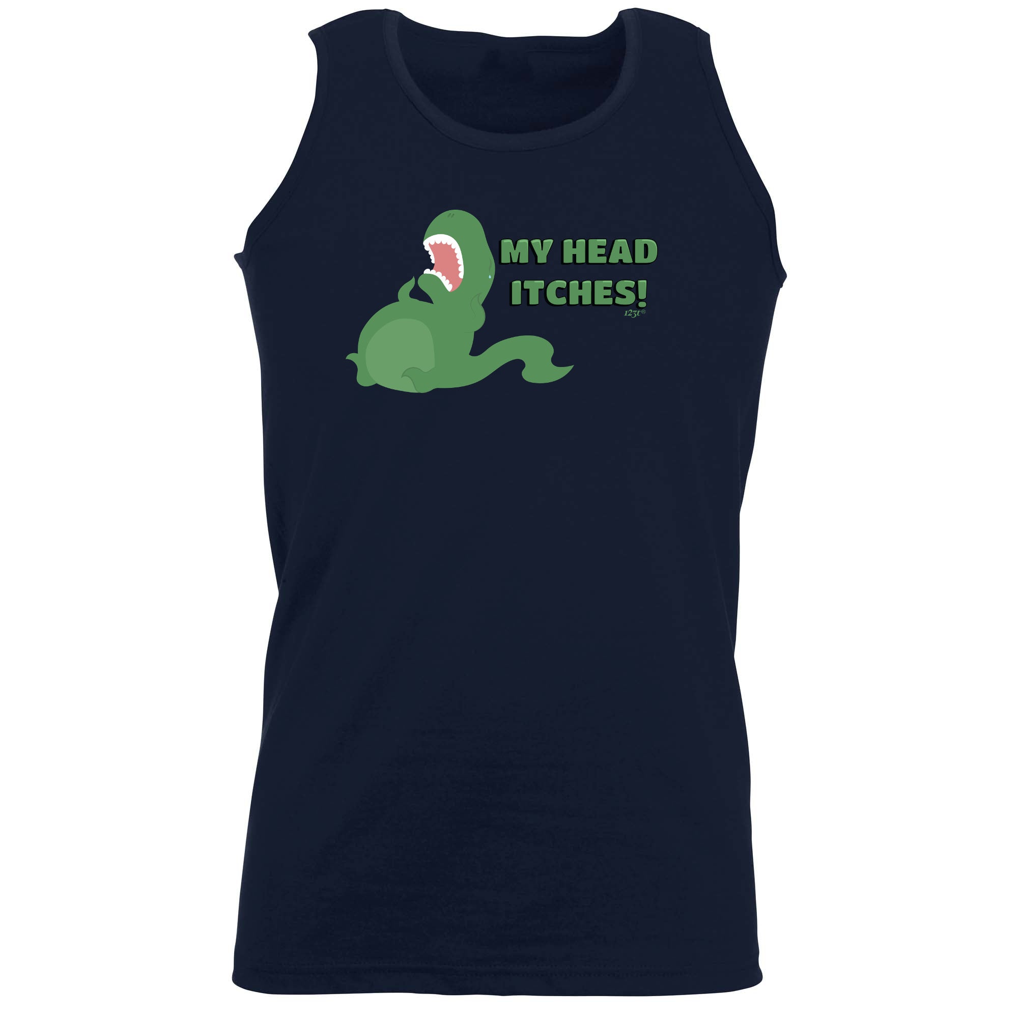 My Head Itches Dinosaur T Rex - Funny Vest Singlet Unisex Tank Top