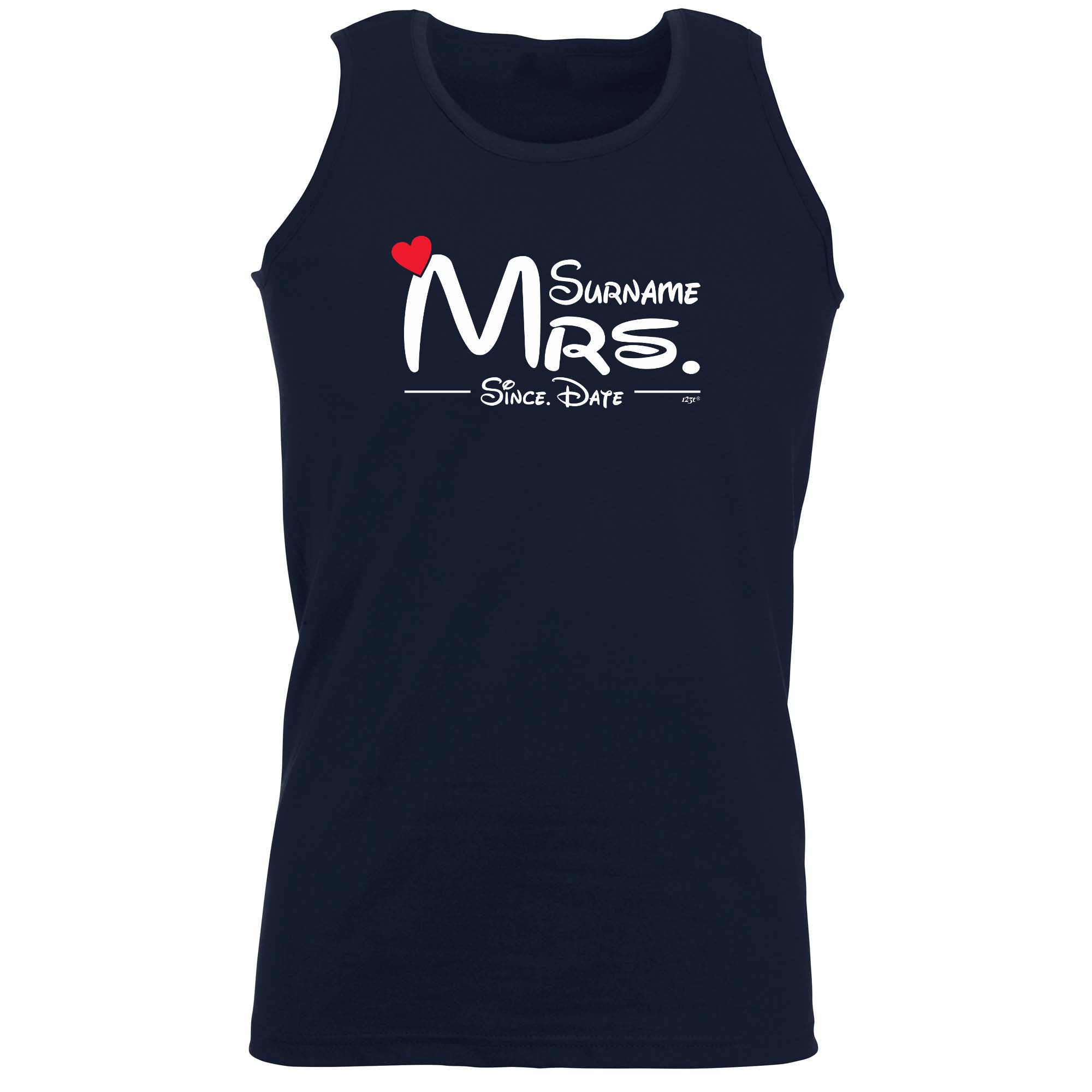 Surname Heart Mrs Since - Funny Vest Singlet Unisex Tank Top