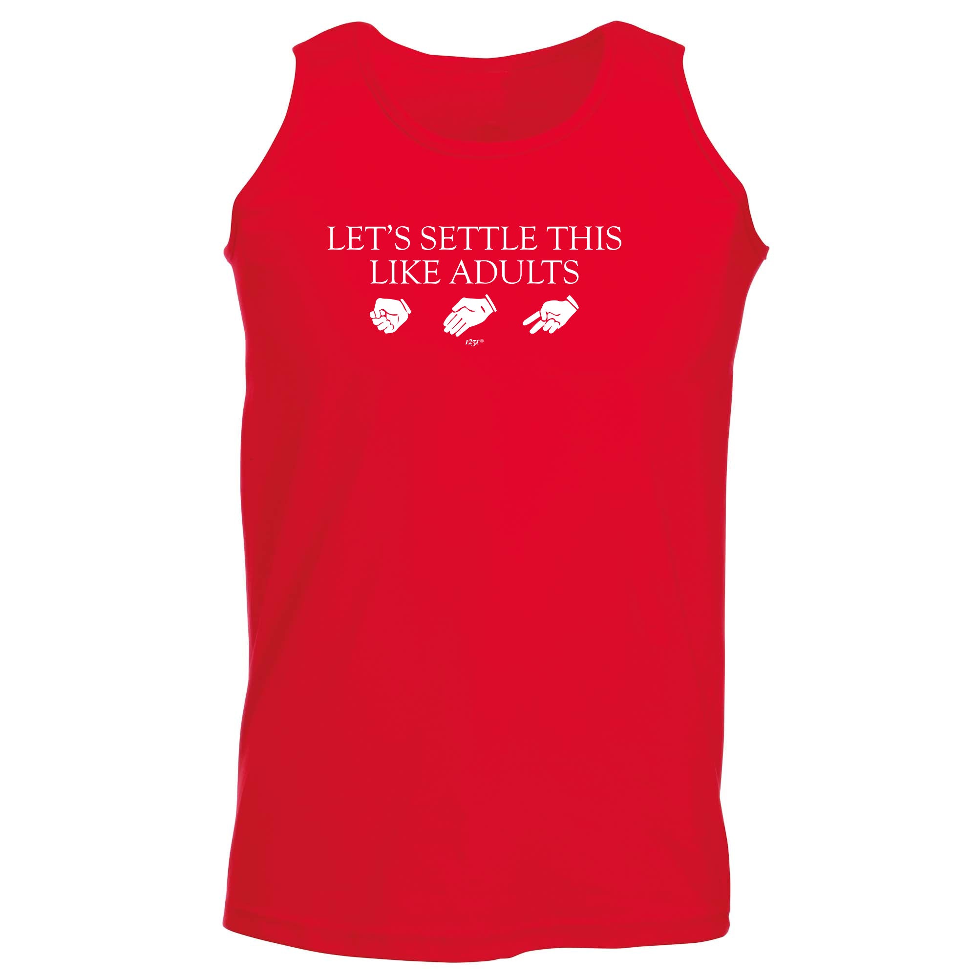 Lets Settle This Like Adults Rock Paper Scissors - Funny Vest Singlet Unisex Tank Top