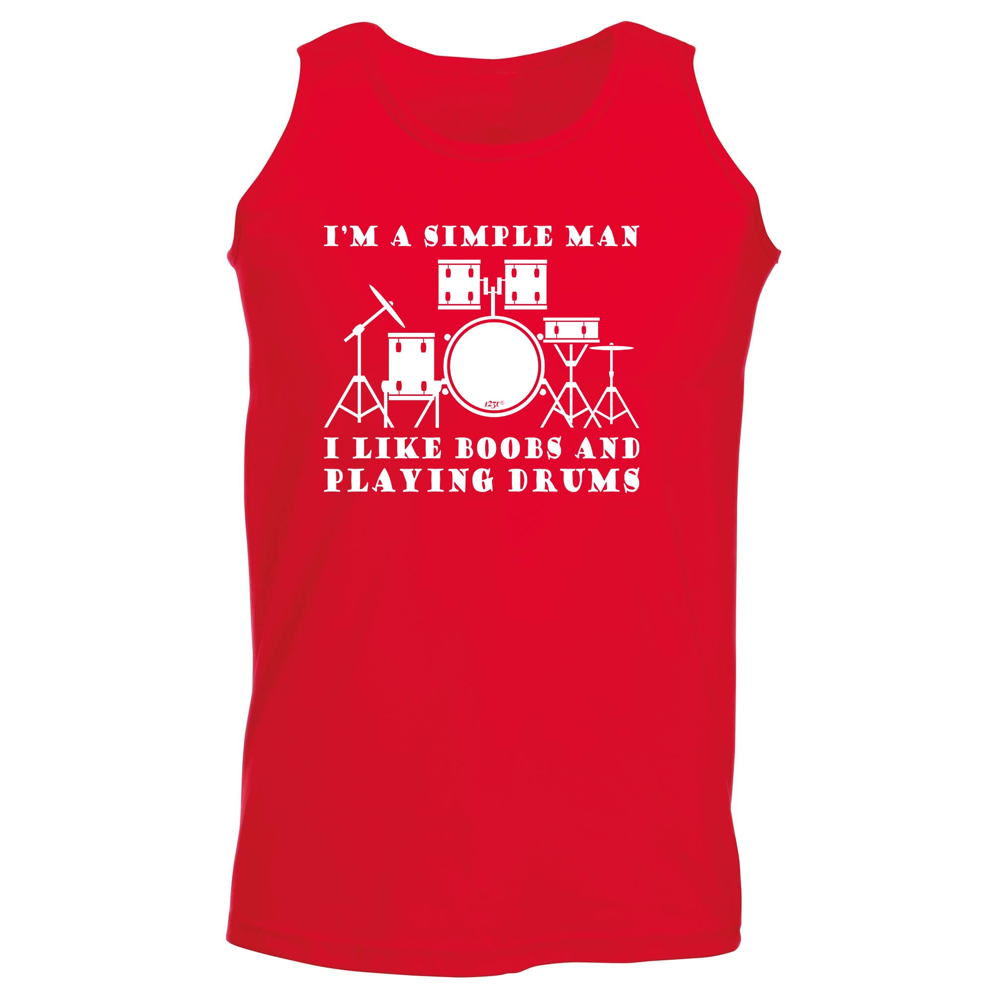 I'M Simple B B Playing Drums Music - Funny Vest Singlet Unisex Tank Top