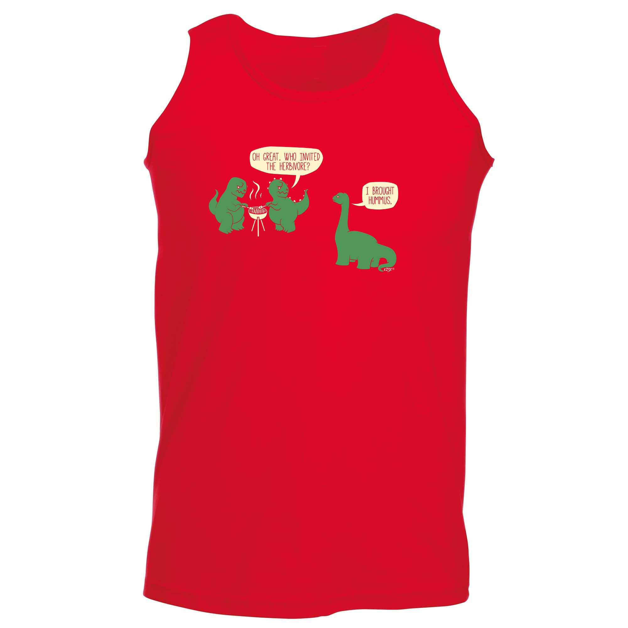 Invited The Herbivore Dinosaur - Funny Vest Singlet Unisex Tank Top