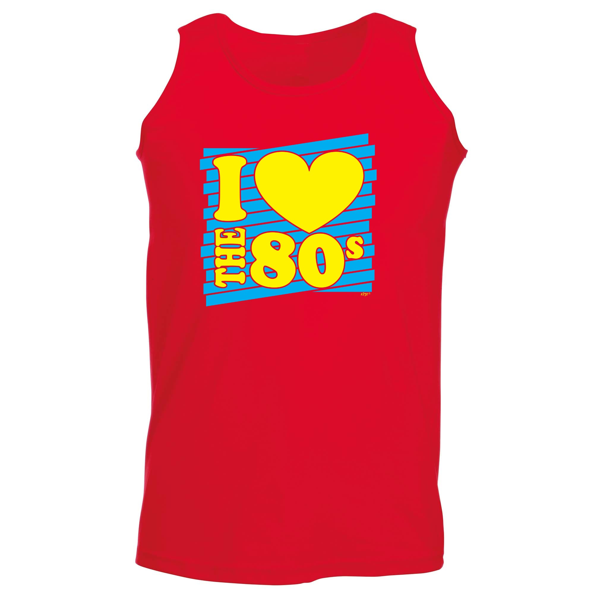 Love The 80S Yellow Blue - Funny Vest Singlet Unisex Tank Top