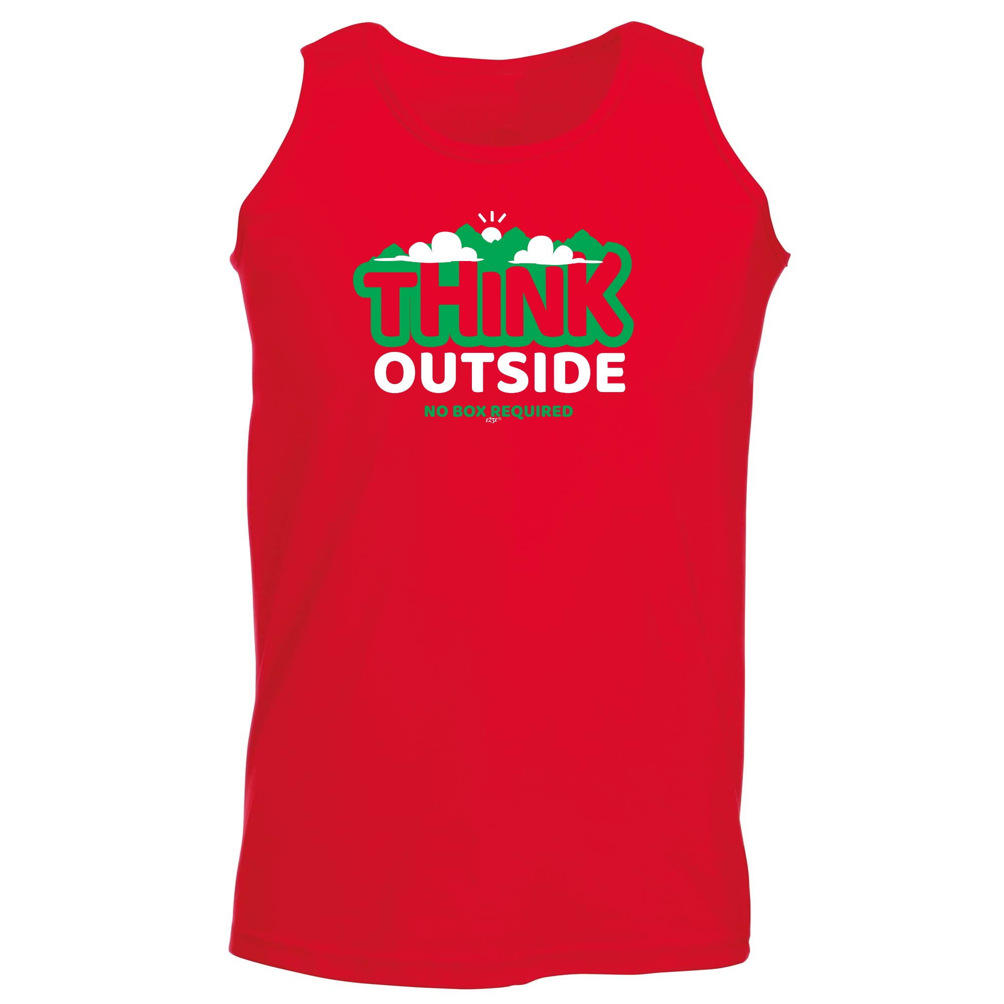 Think Outside No Box Required - Funny Vest Singlet Unisex Tank Top
