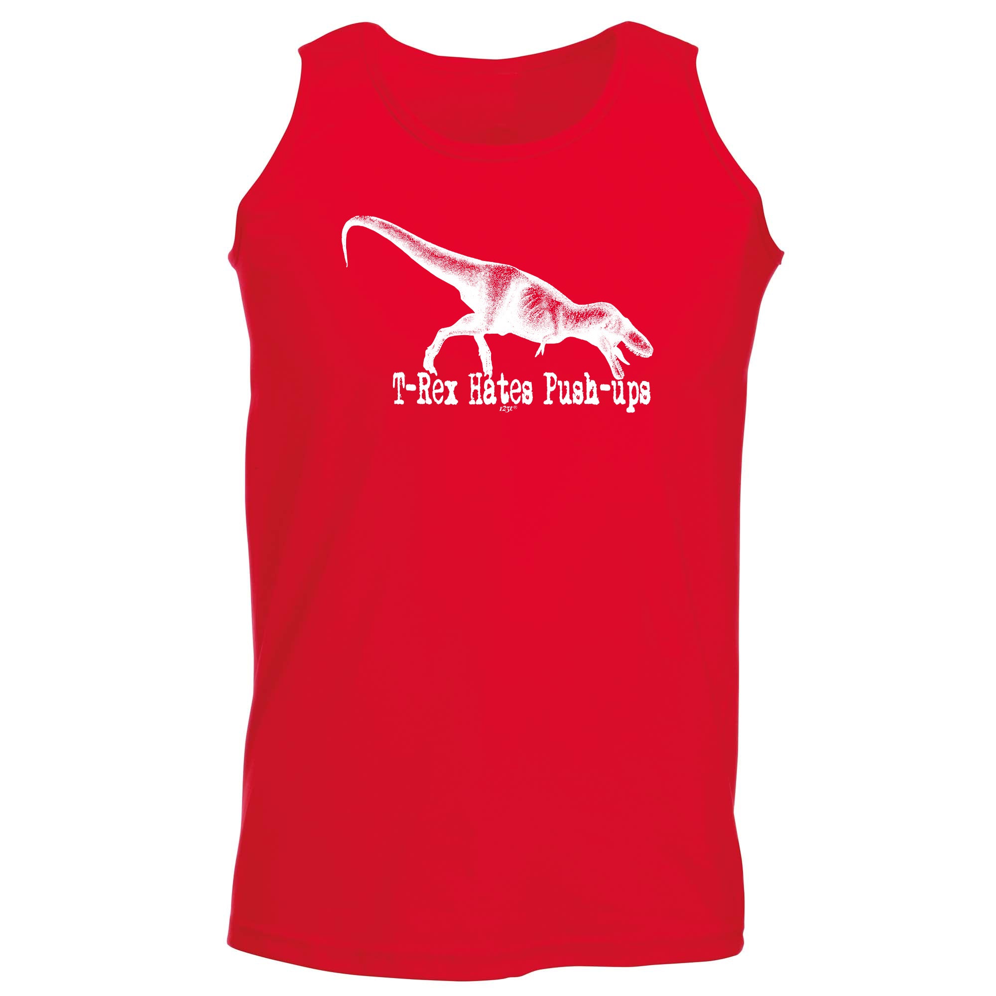 Trex Hates Push Ups Dinosaur - Funny Vest Singlet Unisex Tank Top