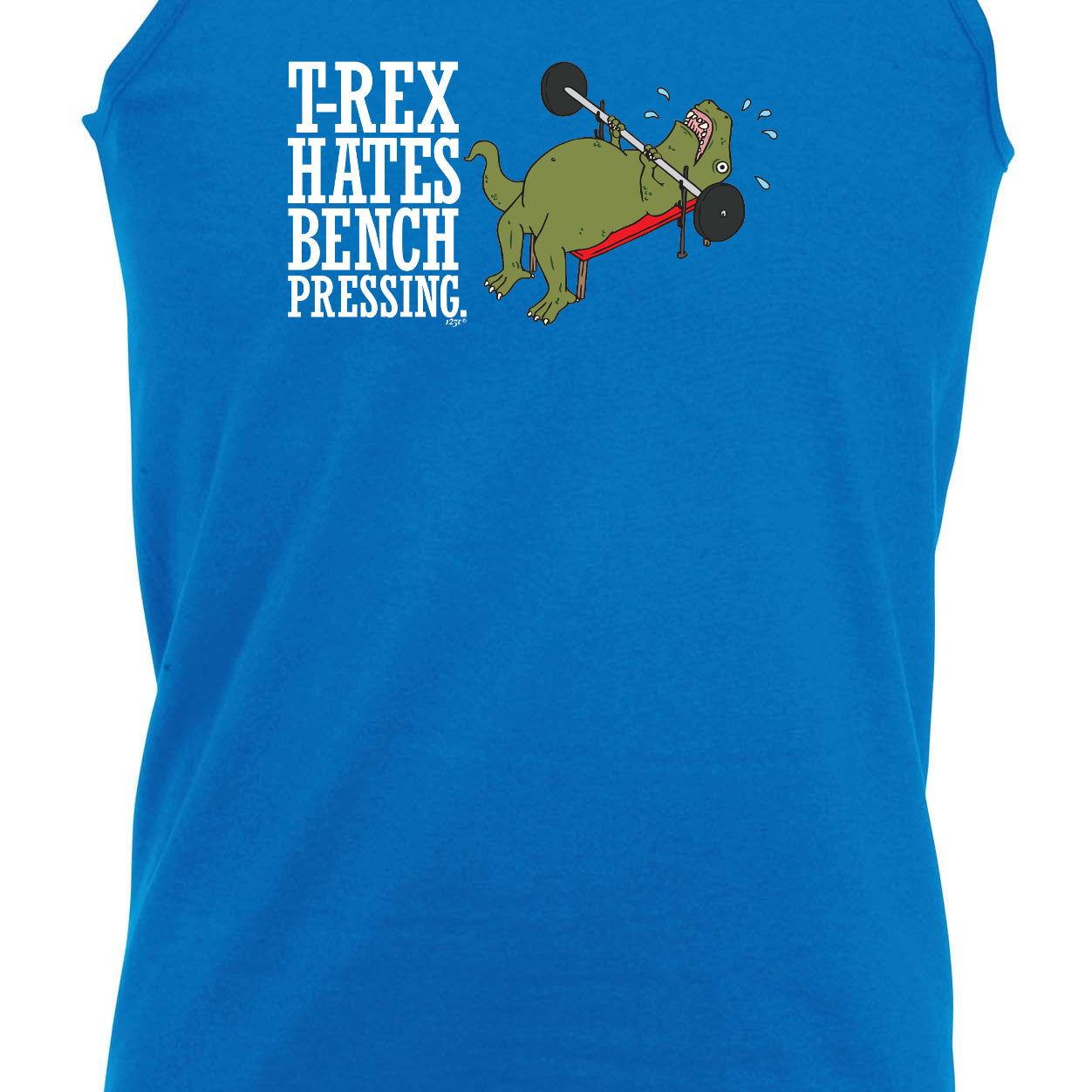 Trex Hates Bench Pressing Dinosaur - Funny Vest Singlet Unisex Tank Top