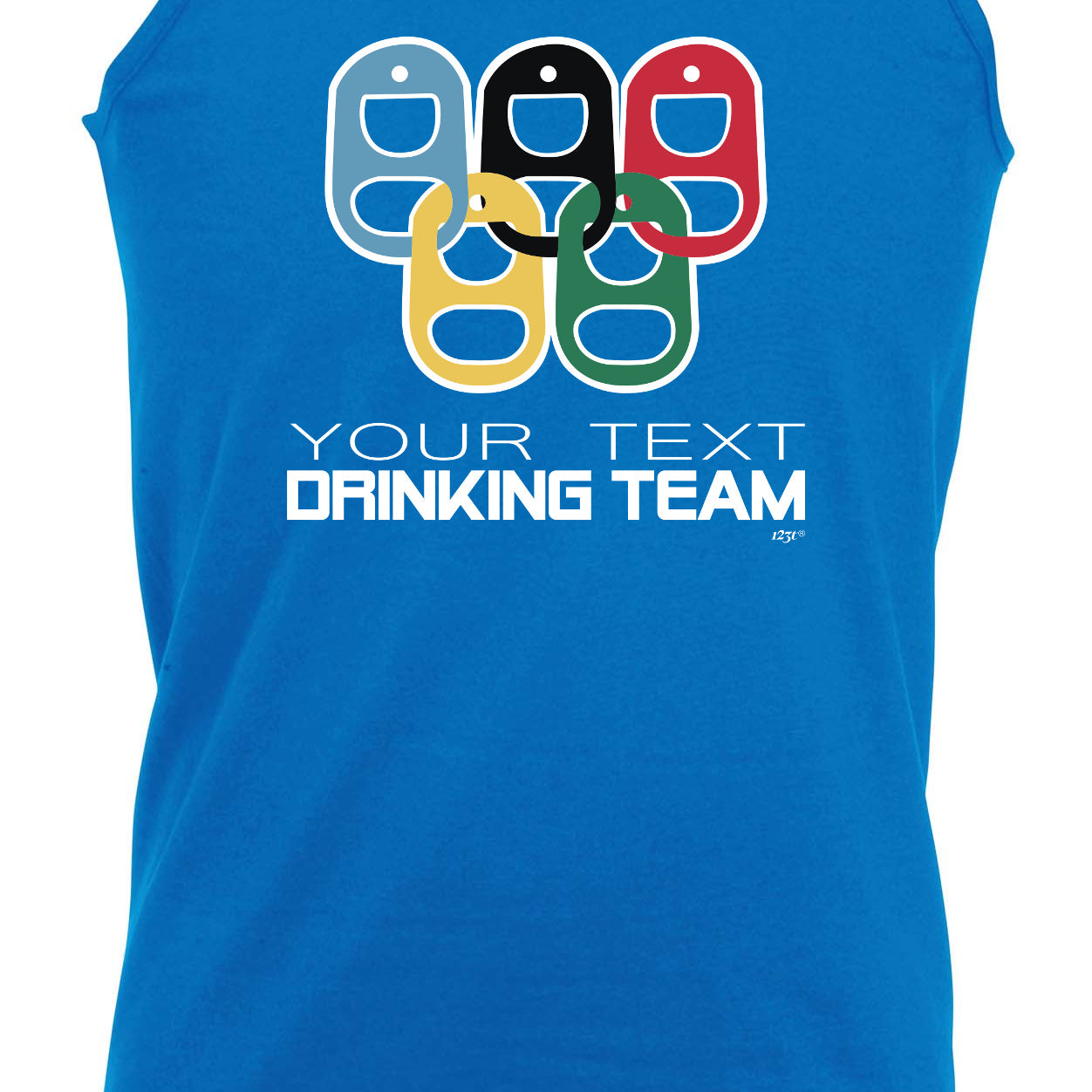 Your Text Drinking Team Rings Personalised - Funny Vest Singlet Unisex Tank Top