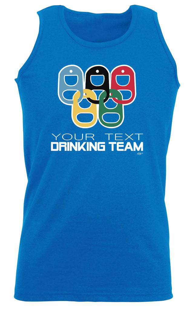 Your Text Drinking Team Rings Personalised - Funny Vest Singlet Unisex Tank Top