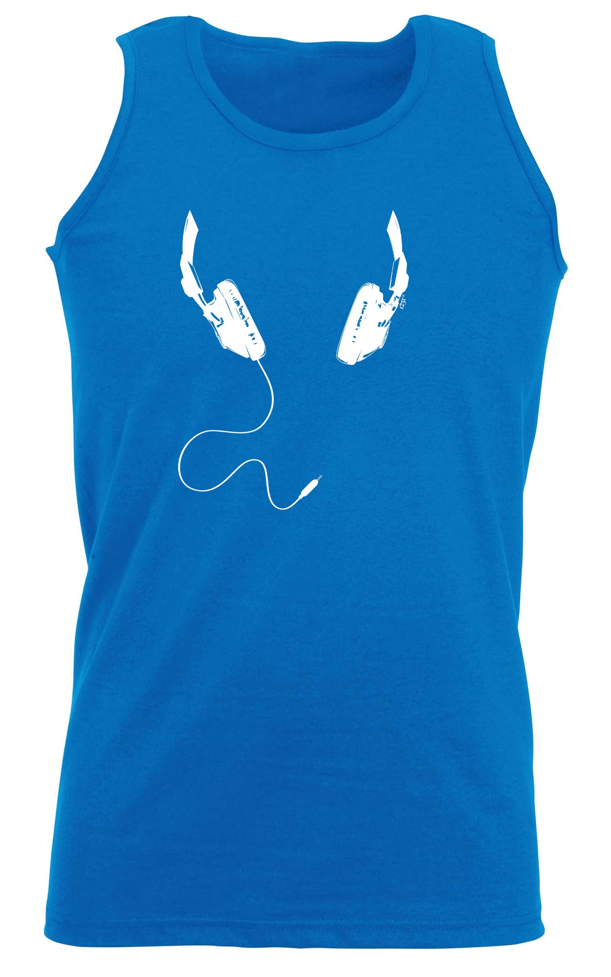 Headphones Around Neck - Funny Vest Singlet Unisex Tank Top