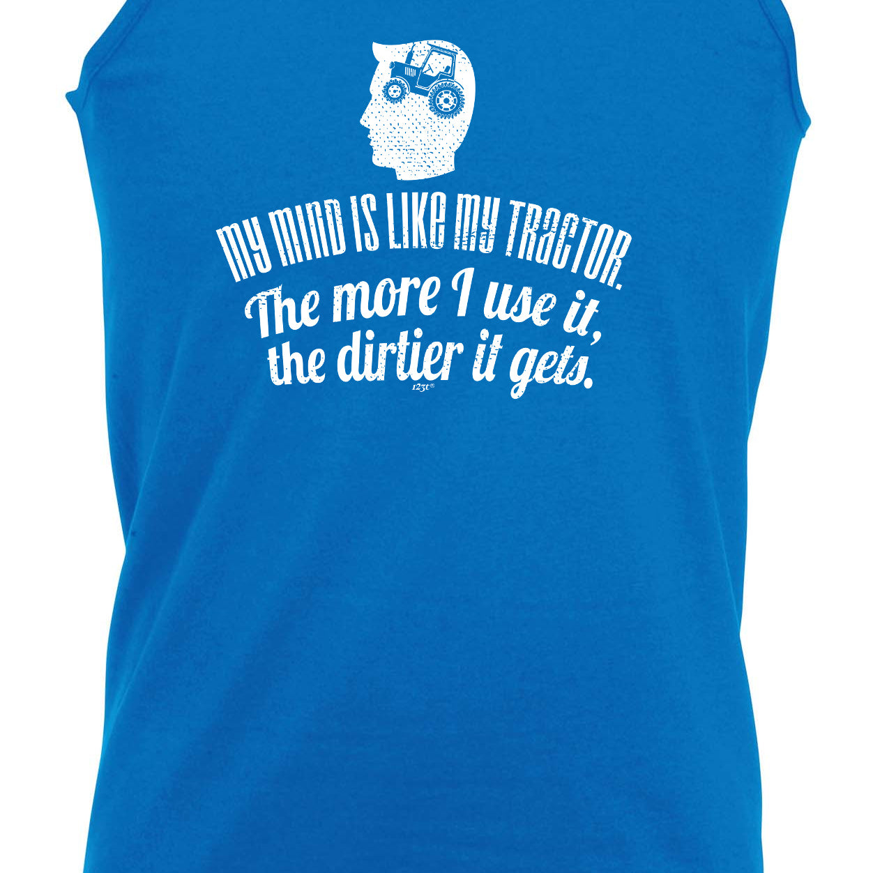 My Mind Is Like My Tractor Dirtier It Gets - Funny Vest Singlet Unisex Tank Top