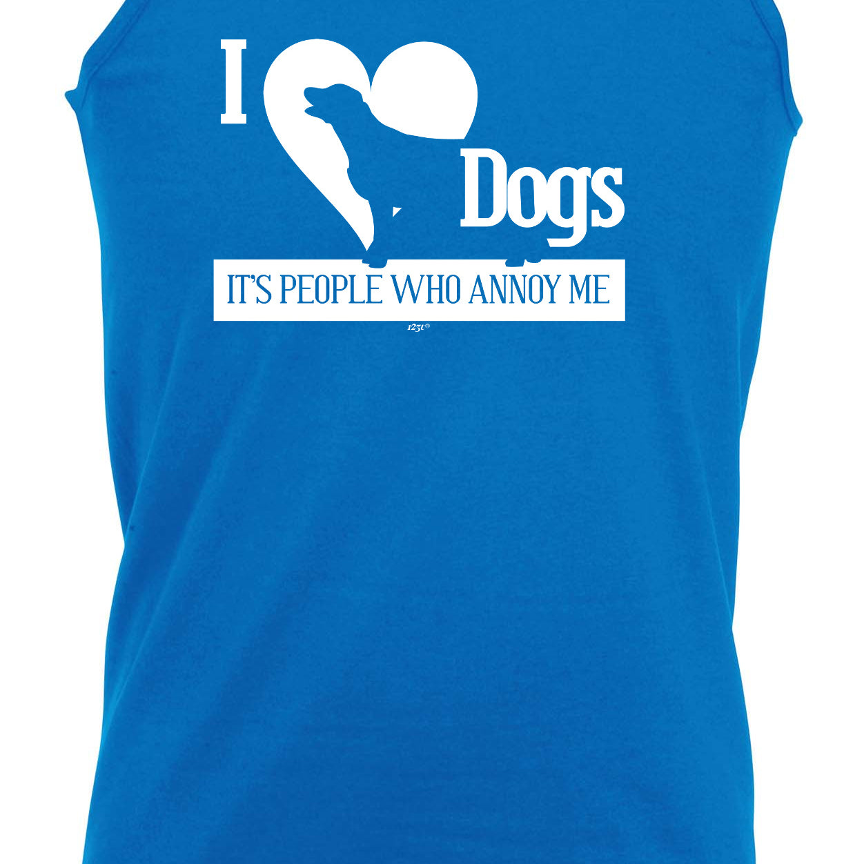 Love Dogs Its People Who Annoy Me - Funny Vest Singlet Unisex Tank Top