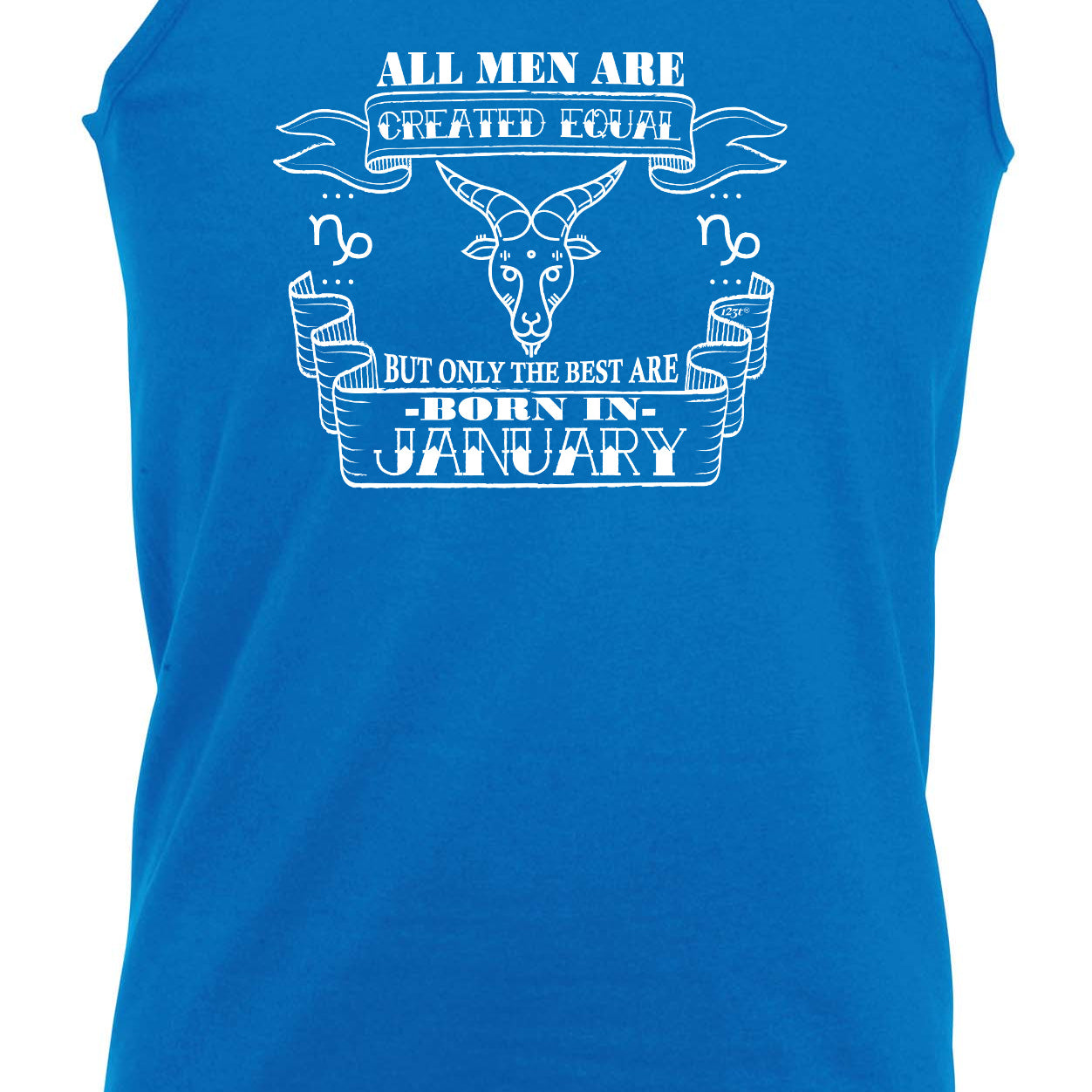 January Capricorn Birthday All Men Are Created Equal - Funny Vest Singlet Unisex Tank Top