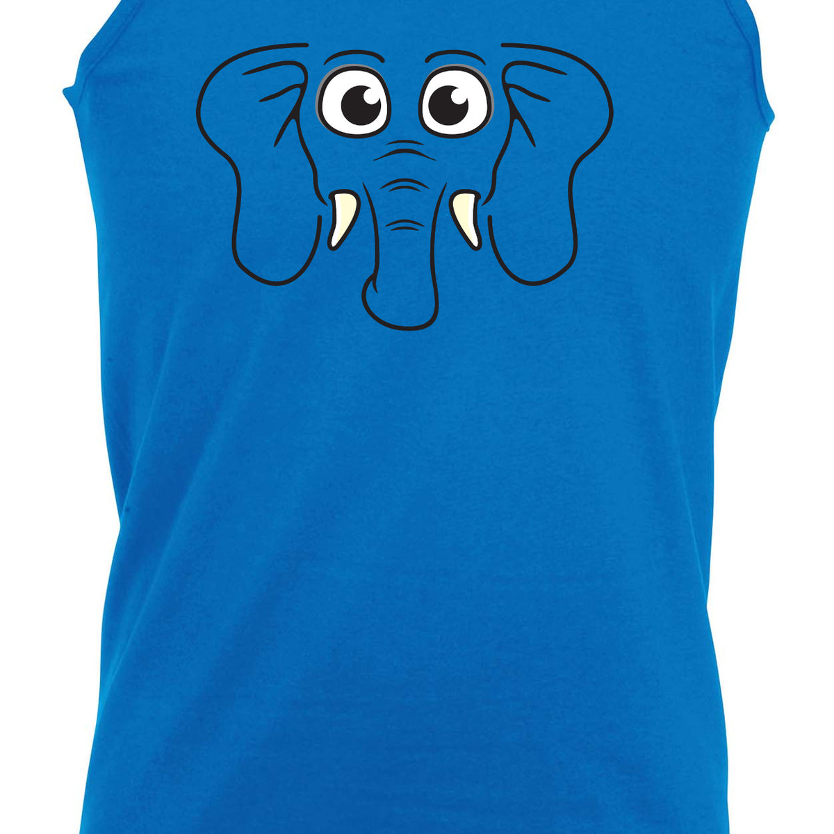 Elephant Animal Face Ani Mates - Funny Vest Singlet Unisex Tank Top