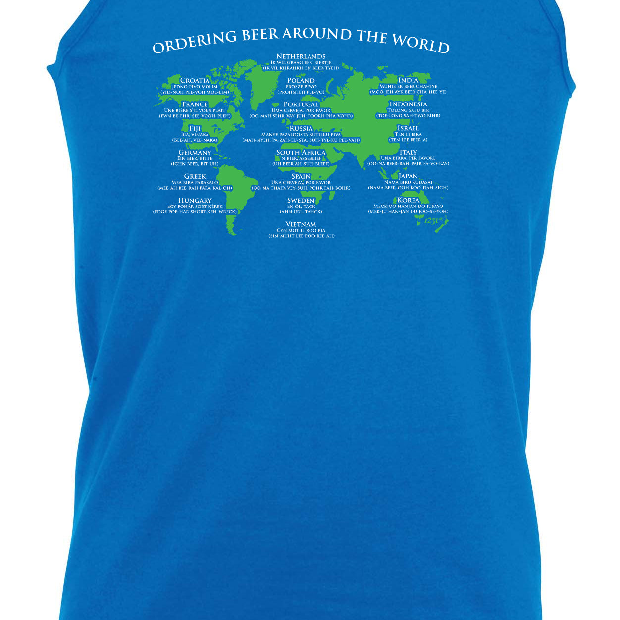 Ordering Beer Around The World - Funny Vest Singlet Unisex Tank Top