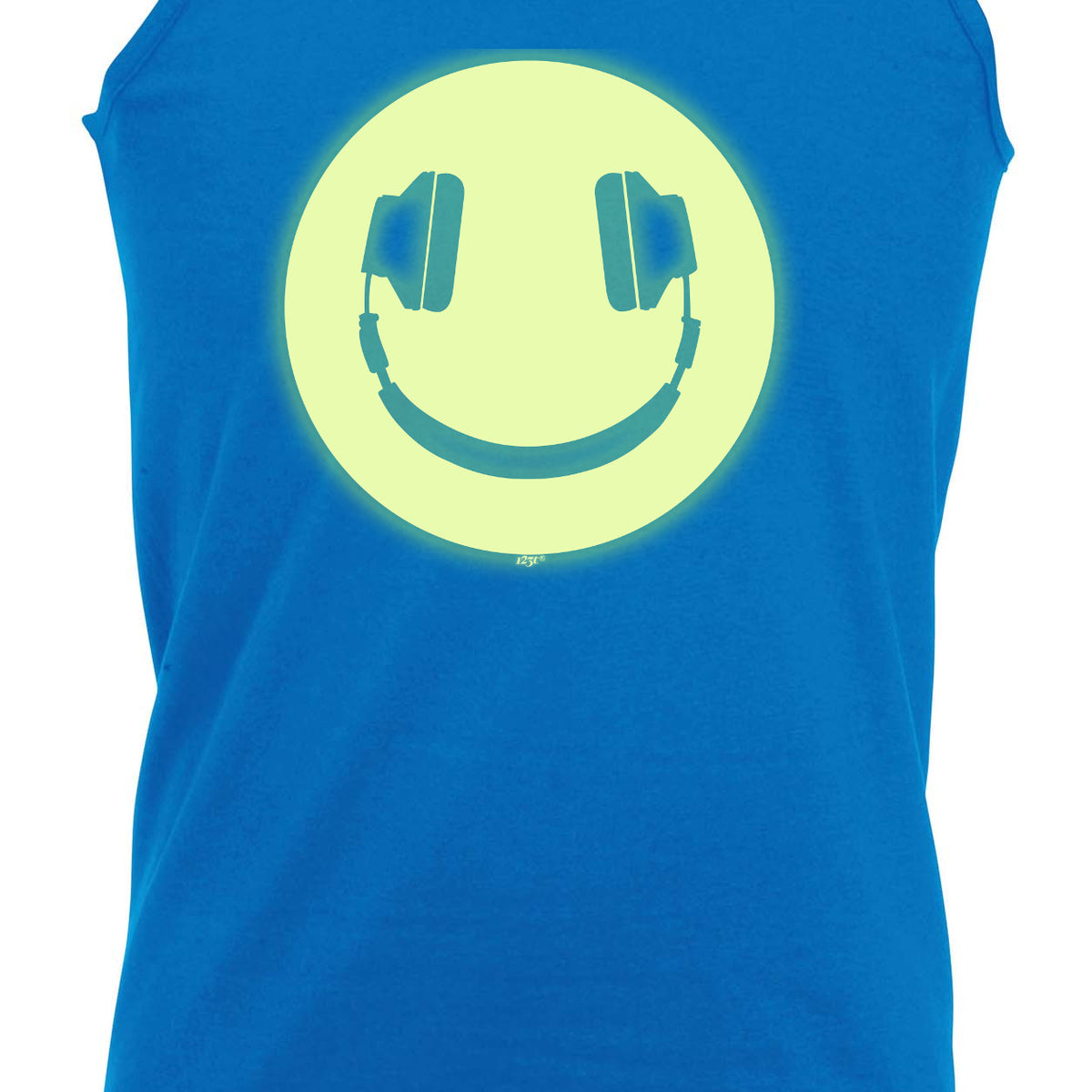 Headphone Smile Glow In The Dark - Funny Vest Singlet Unisex Tank Top
