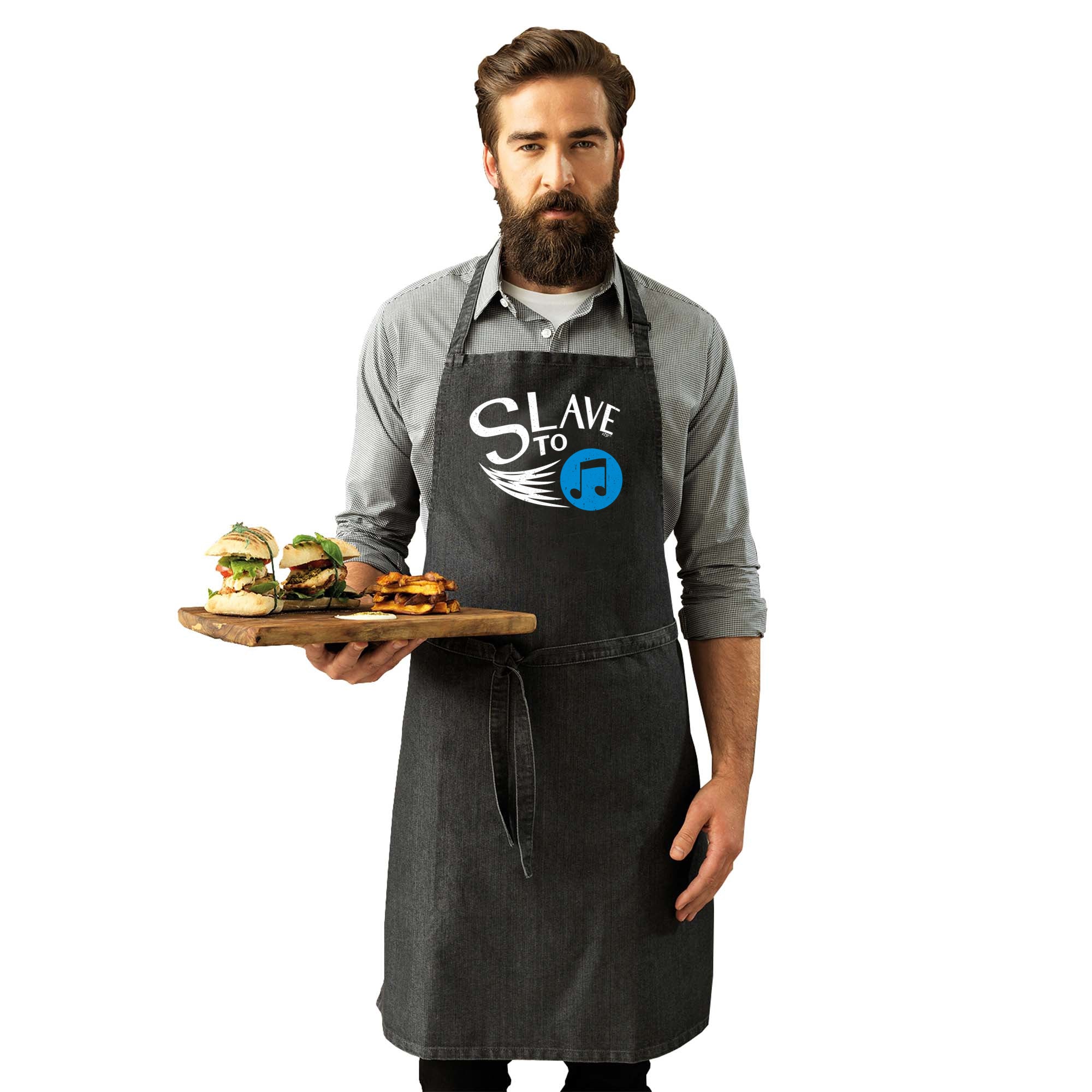 Slave To Music - Funny Kitchen Apron