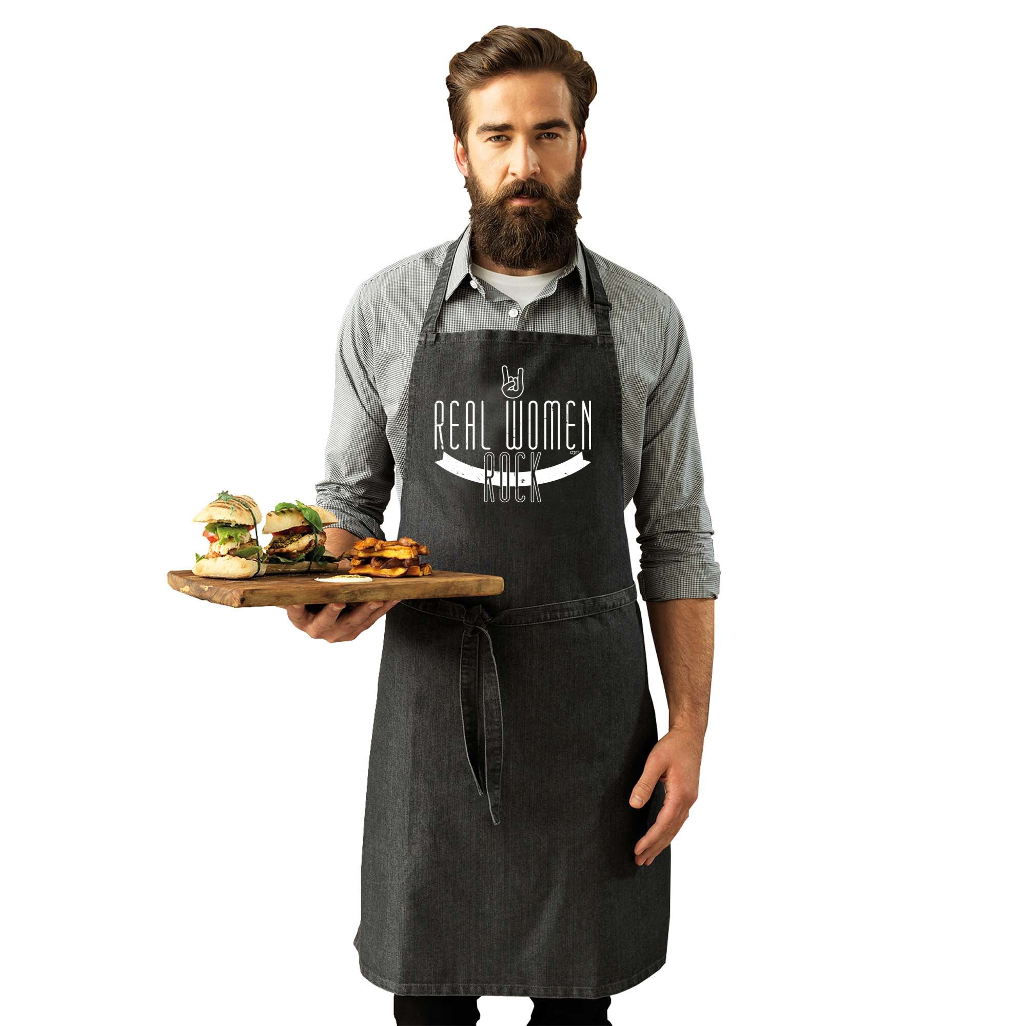 Real Women Rock Music - Funny Kitchen Apron