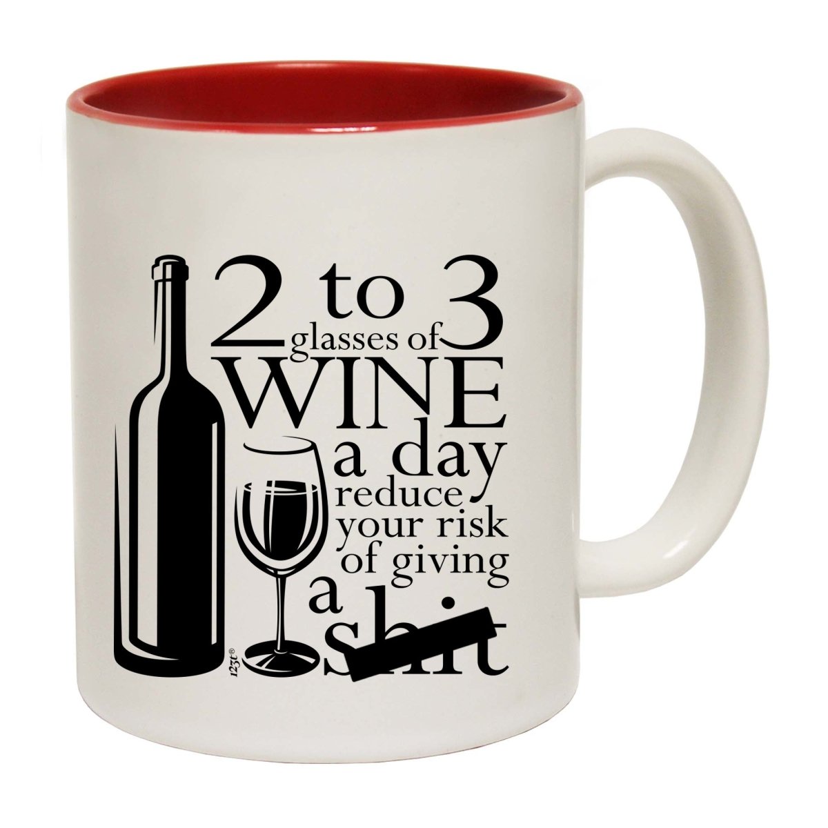 2 To 3 Glasses Of Wine Reduces Giving Mug Cup - 123t Australia | Funny T-Shirts Mugs Novelty Gifts