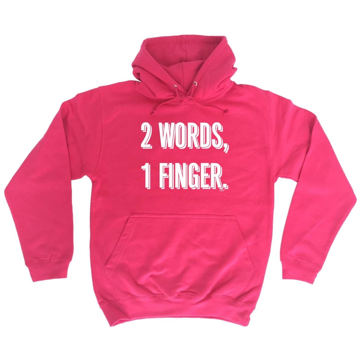 2 Words 1 Finger - Funny Novelty Hoodies Hoodie - 123t Australia | Funny T-Shirts Mugs Novelty Gifts